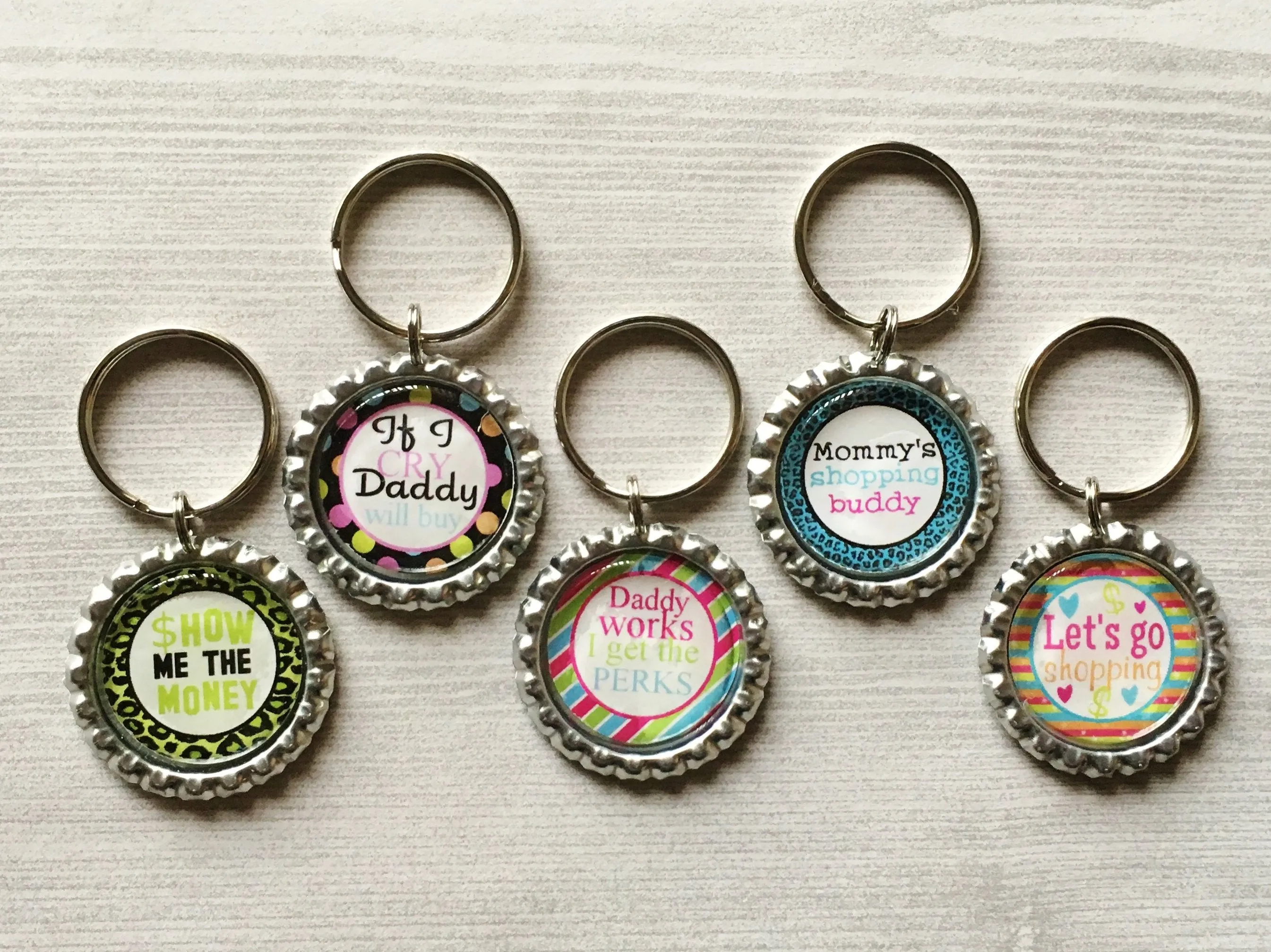 Shopping Themed Keychains