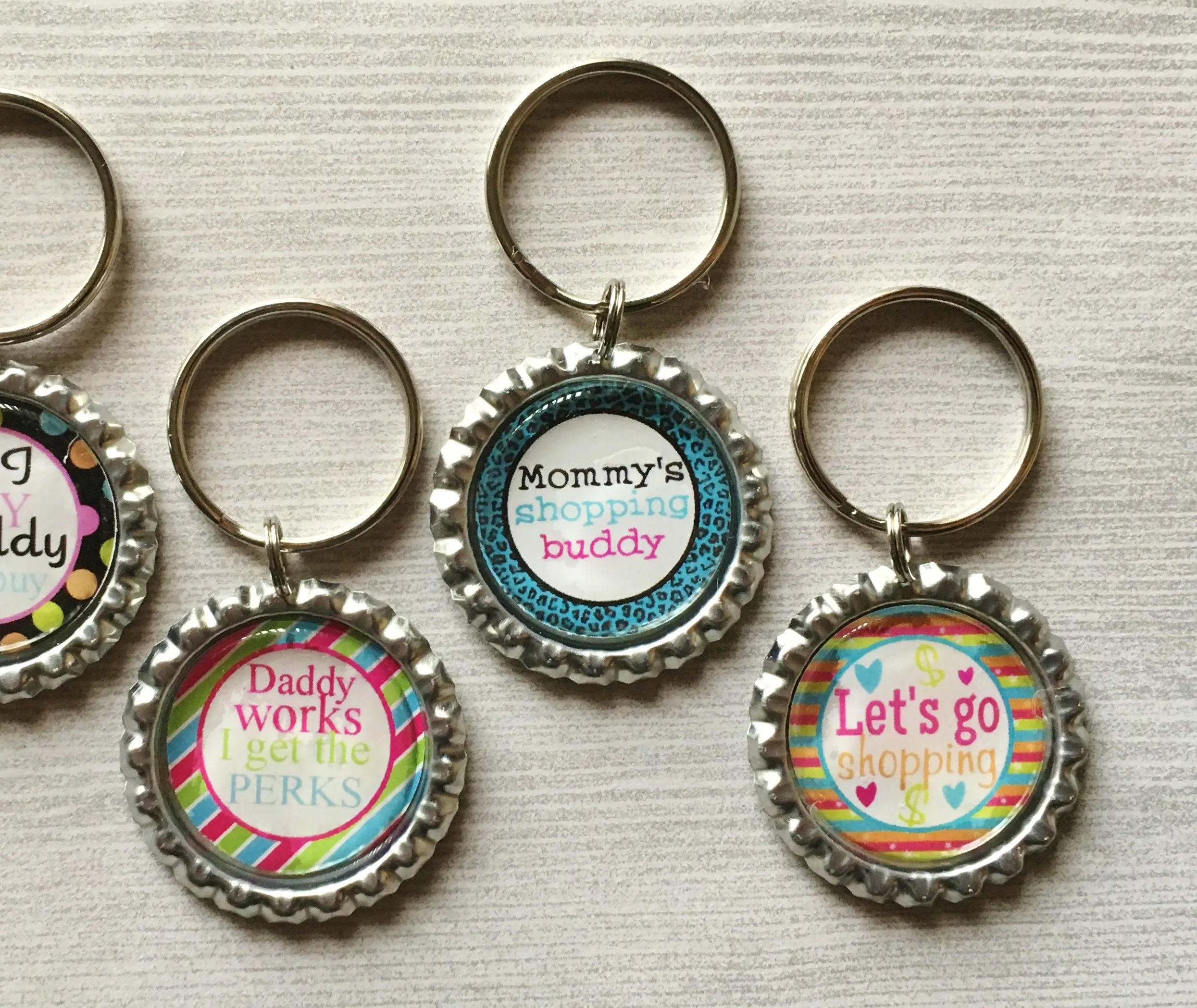 Shopping Themed Keychains