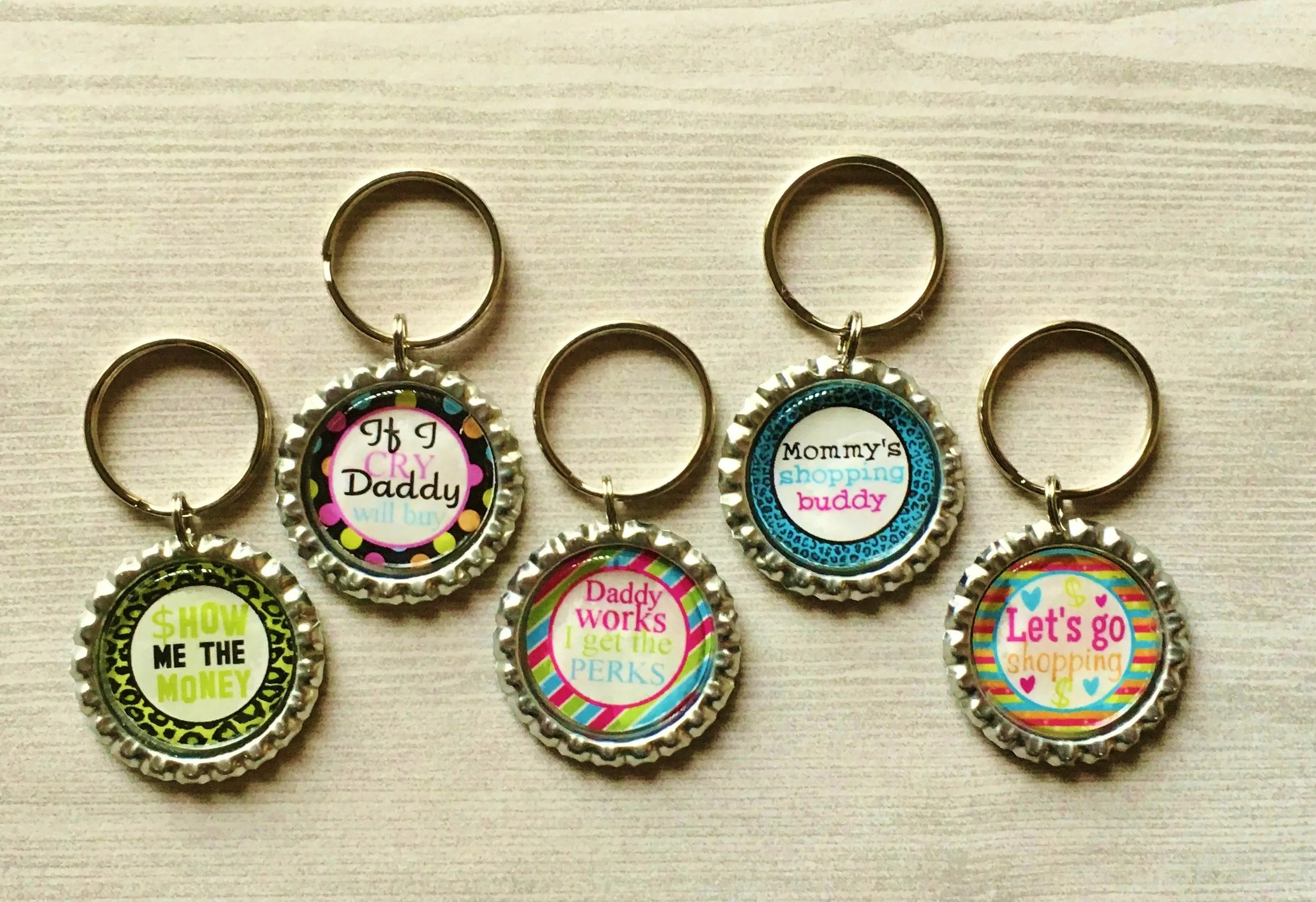 Shopping Themed Keychains