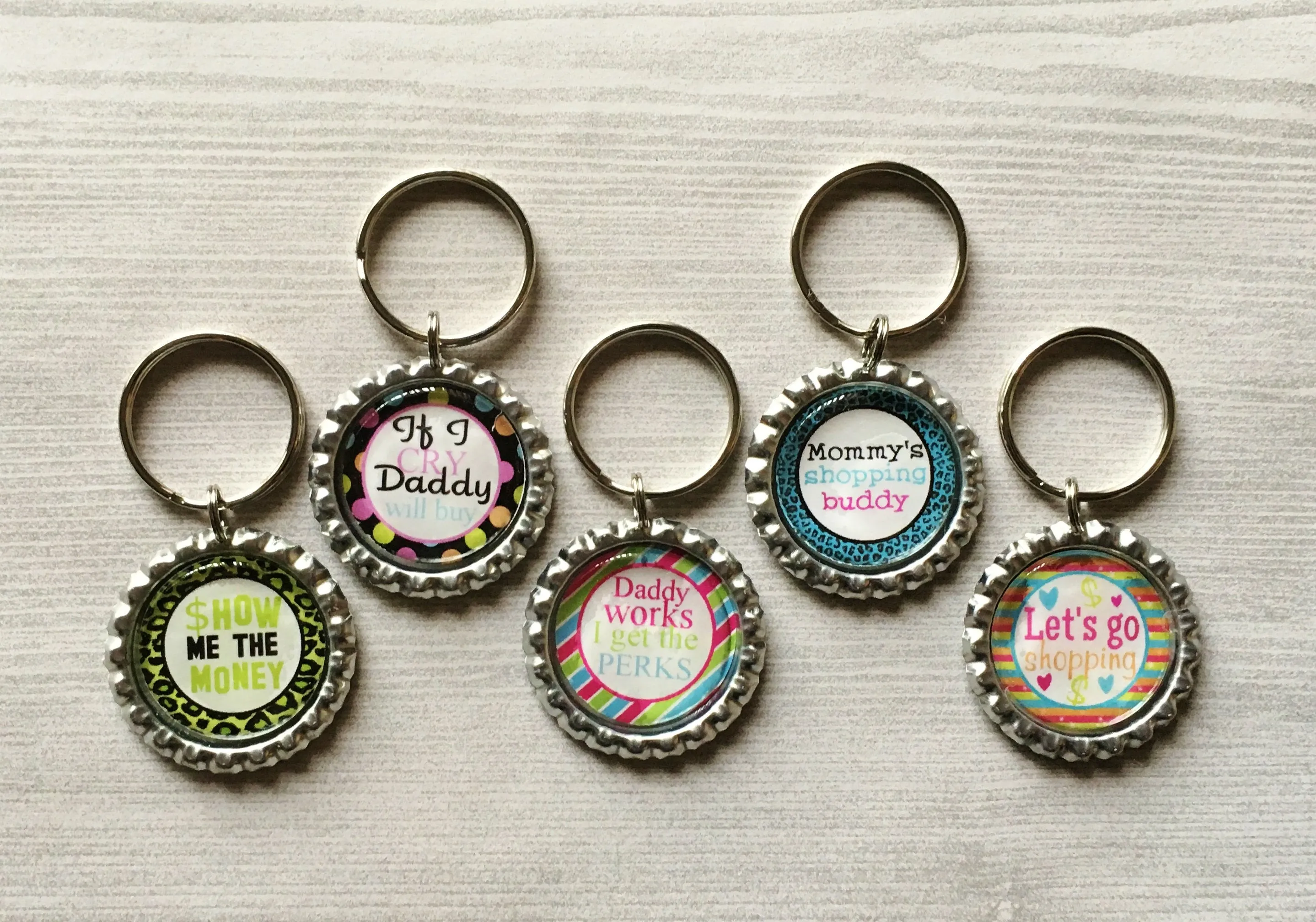 Shopping Themed Keychains