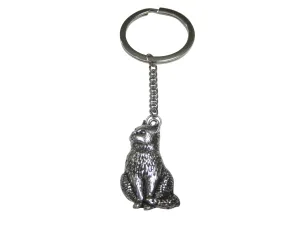 Side Facing Cat Pendant Keychain