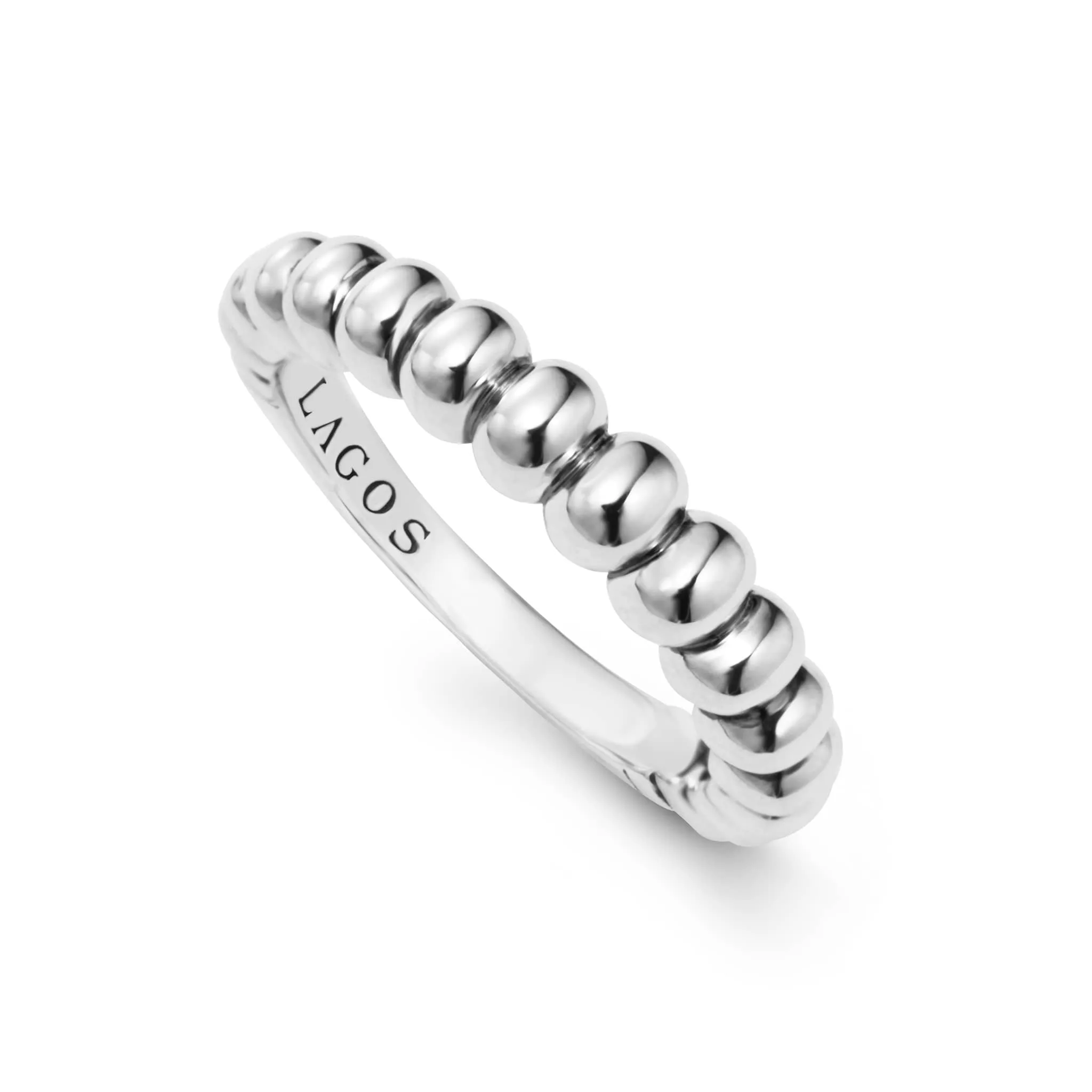 Signature Caviar Fluted Stacking Ring