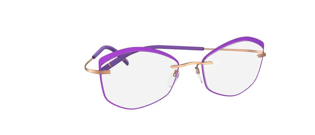 Silhouette Titan Minimal Art The Icon. Accent Rings Demo Eyeglasses 5518 FW