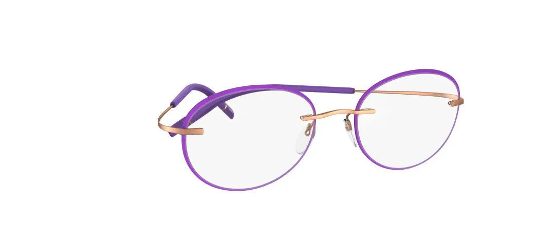 Silhouette Titan Minimal Art The Icon. Accent Rings Demo Eyeglasses 5518 FZ