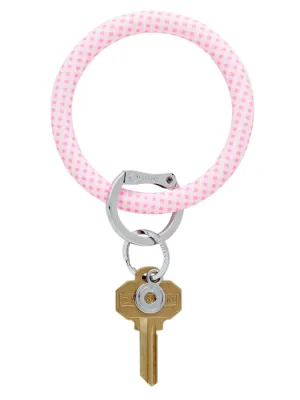 Silicone Big O® Key Ring - Gingham Tickled Pink