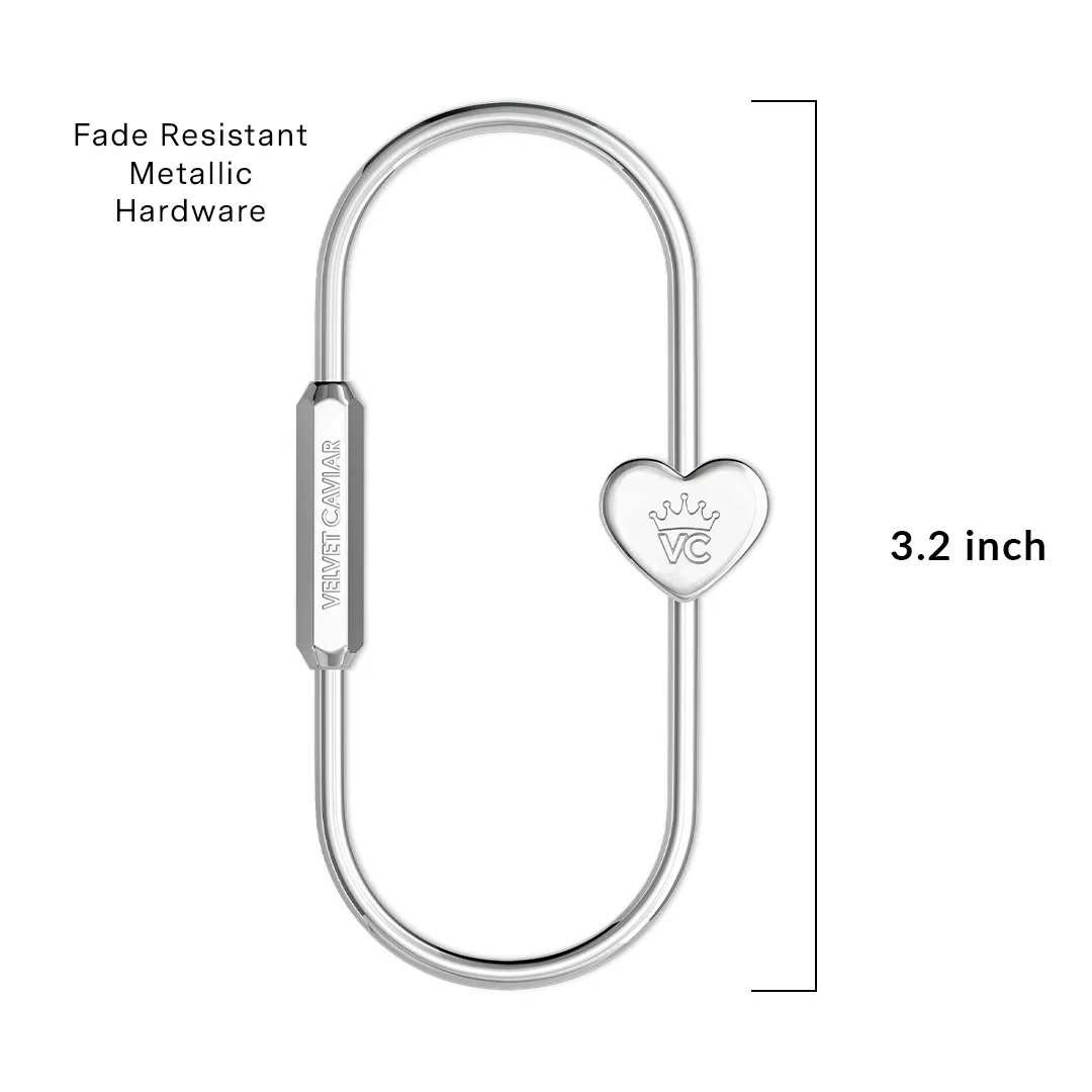Silver Carabiner Bag Charm
