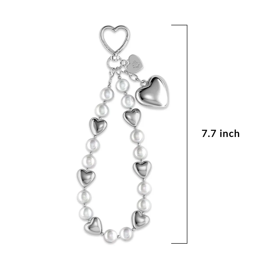 Silver Heart Drip Bag Charm