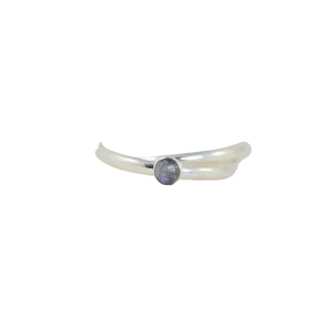 Silver Orbit Meditation Ring with Gemstone