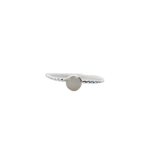 Silver Solitaire Gemstone Ring