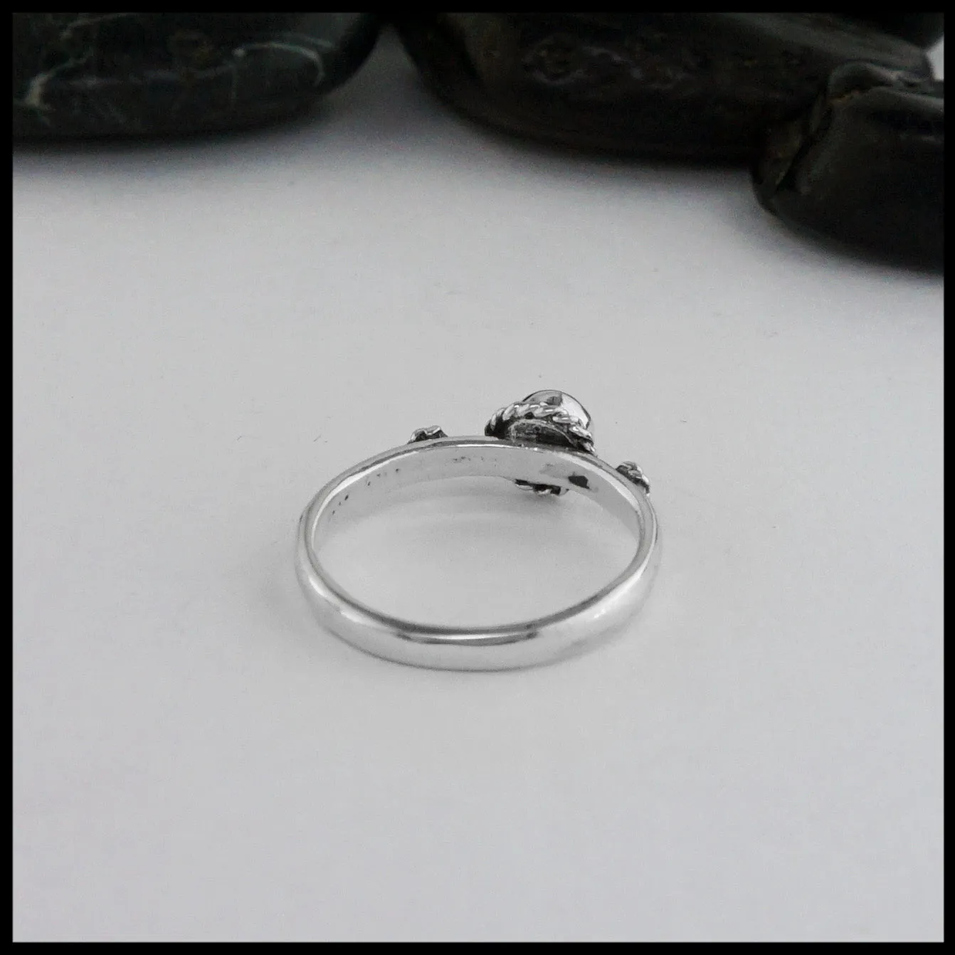 Silver Stacking Ring with Gemstones