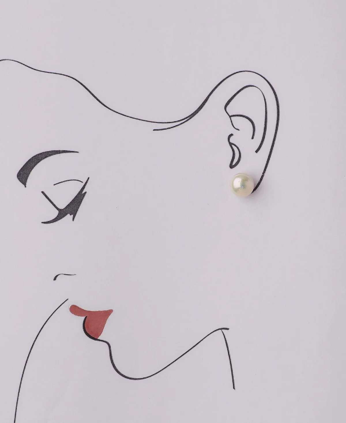 Simple Pearl Stud Earring