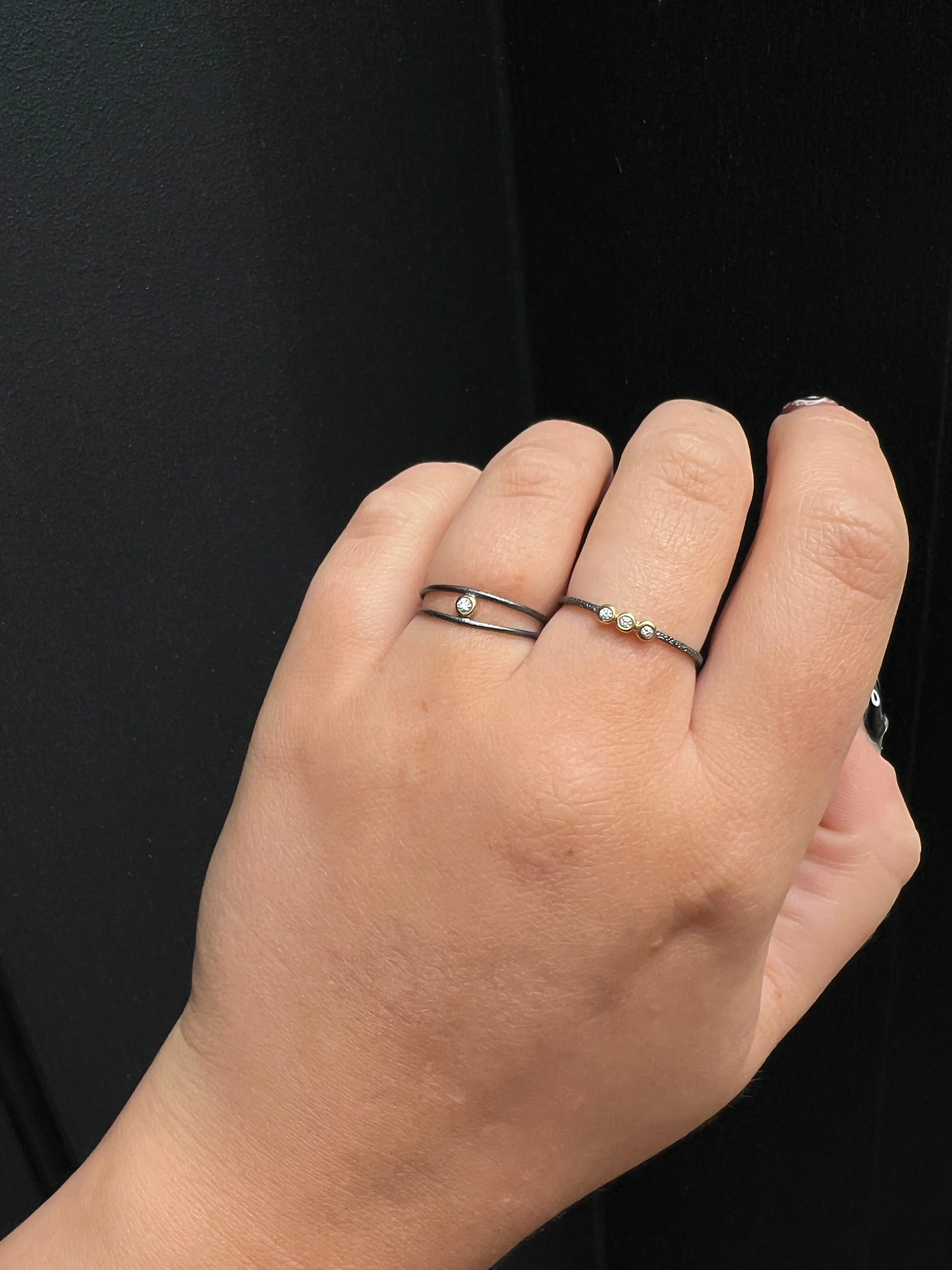 Single Diamond Wrap Ring