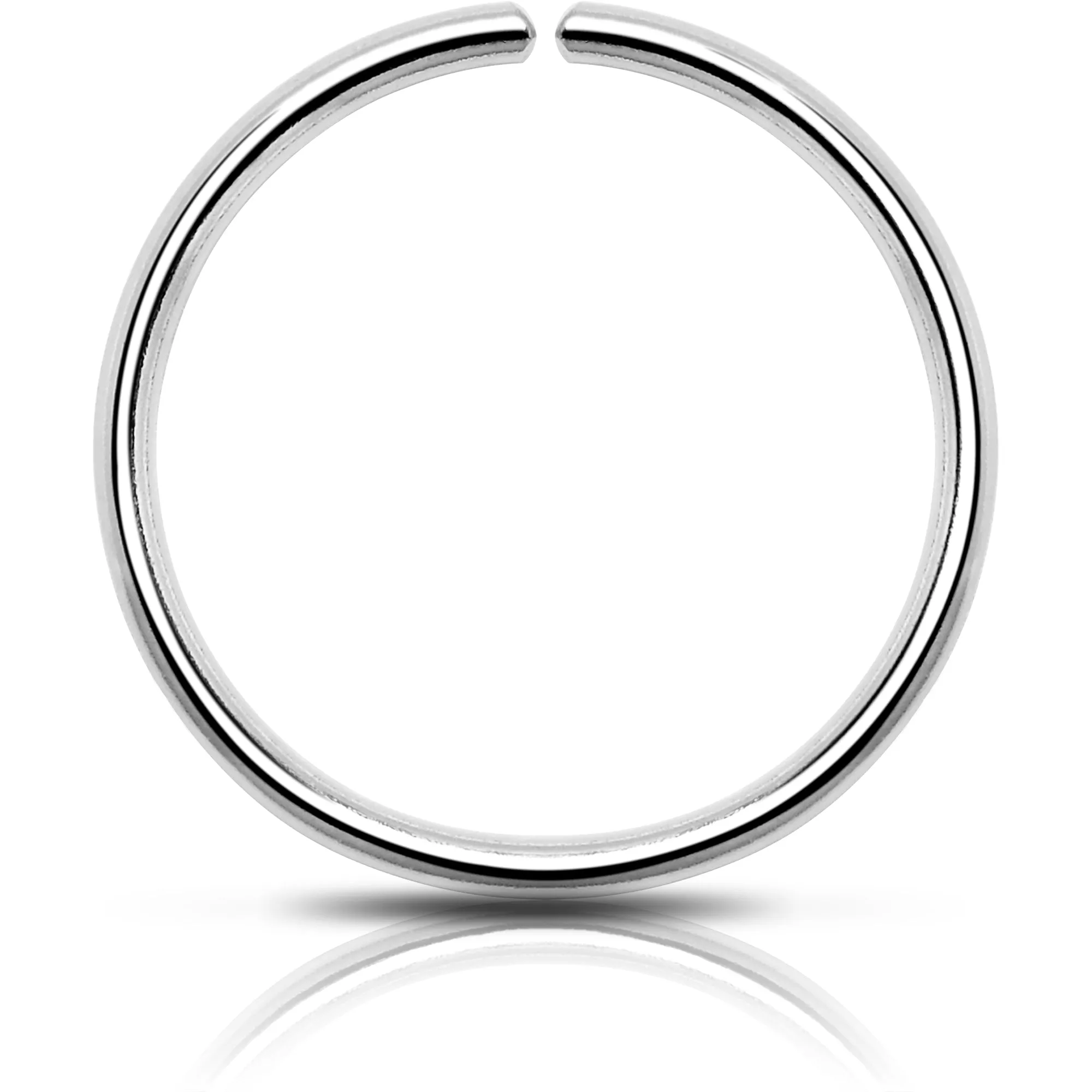 Single Hoop Nose 925 Sterling Silver Nose Hoop Ring (Select Your Size)