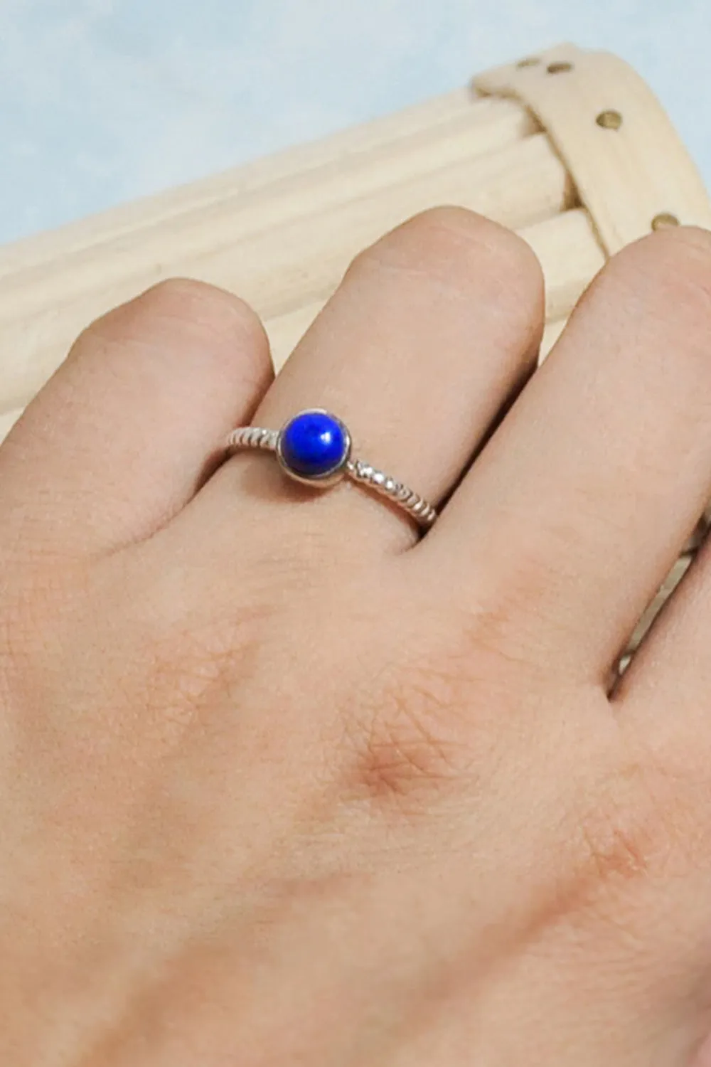 Sivalya Lapis Lazuli Solitaire Ring - Bijoux