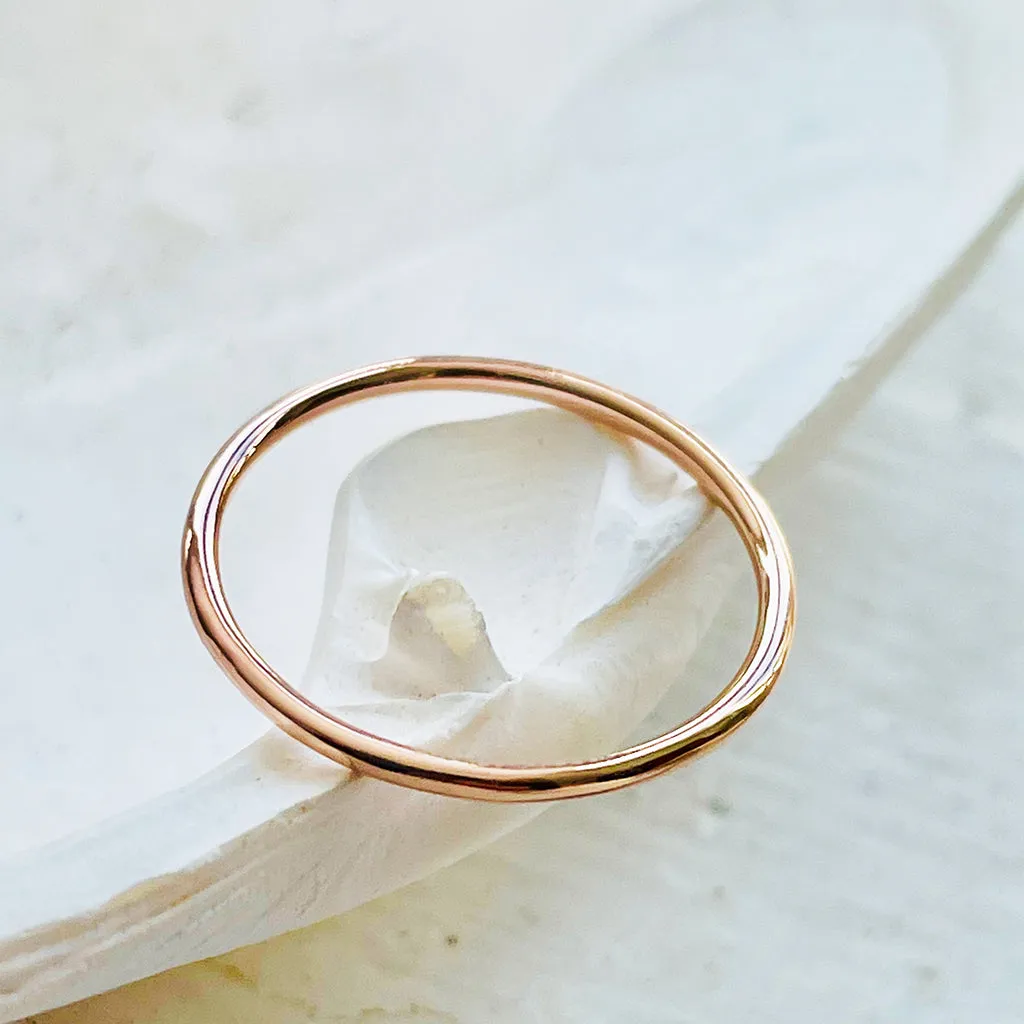 Slim Rose Gold Band Stacking Ring