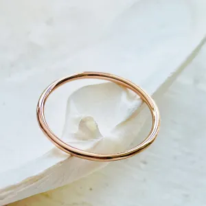 Slim Rose Gold Band Stacking Ring