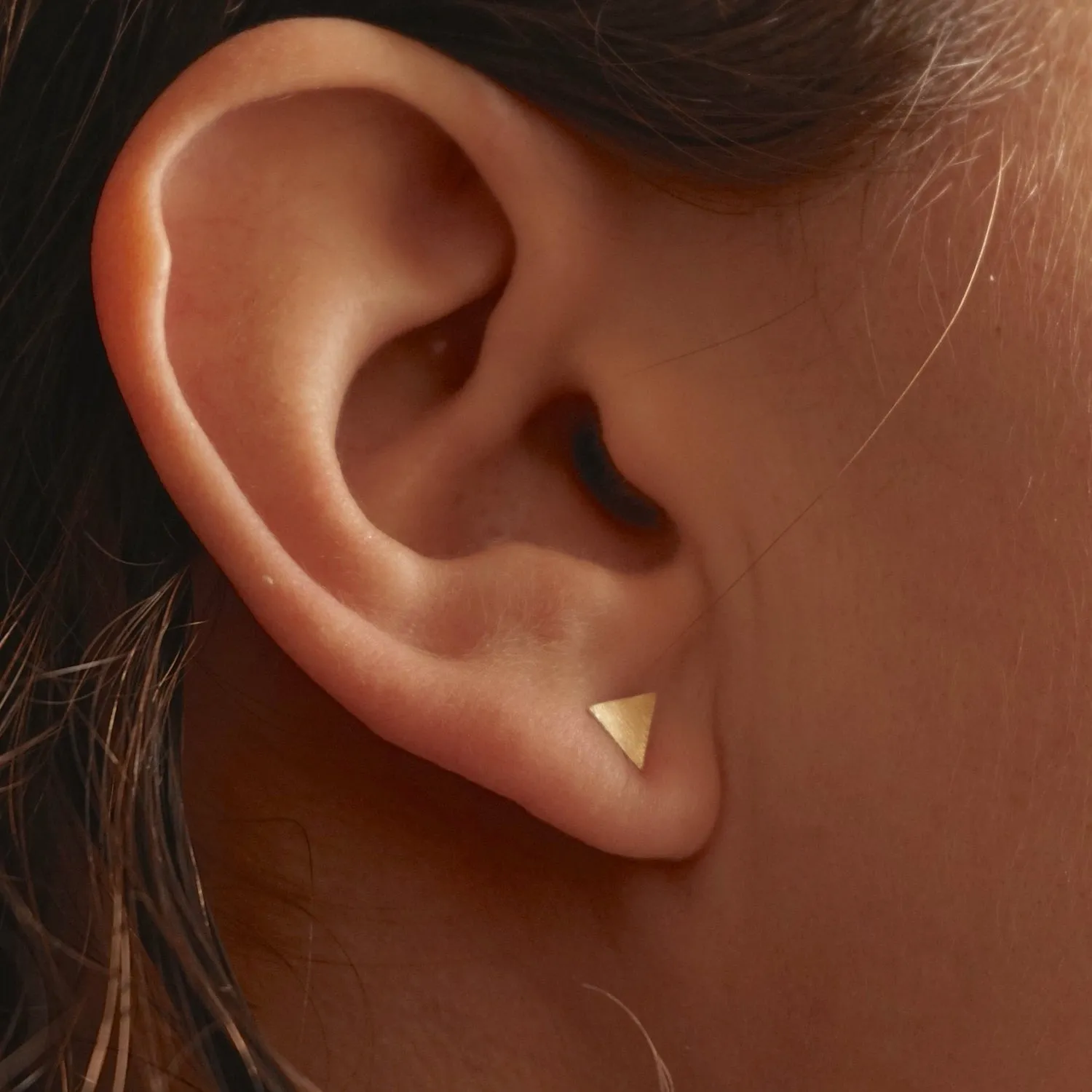 Smart and Affordable Hand-Made Set of Three Pairs Of Triangle Stud Earrings - 0190