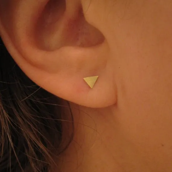Smart and Affordable Hand-Made Set of Three Pairs Of Triangle Stud Earrings - 0190
