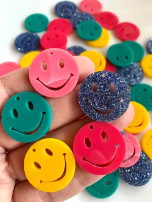 Smiley face Charms/ Carita feliz / 10 Pieces, 25mm