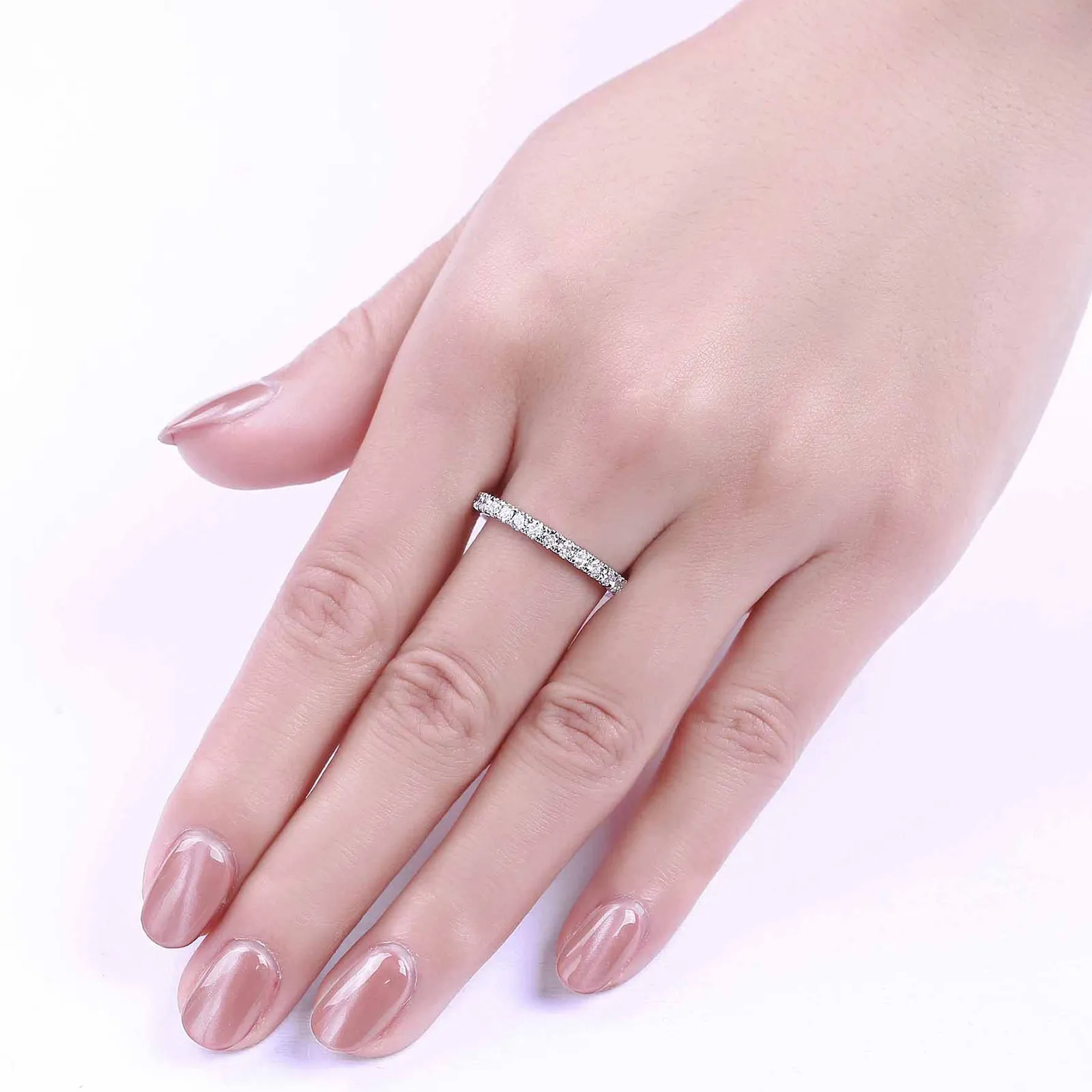 Smiling Rocks Lab Grown Diamond Eternity Band (1 ctw) - SRR-00020WHT