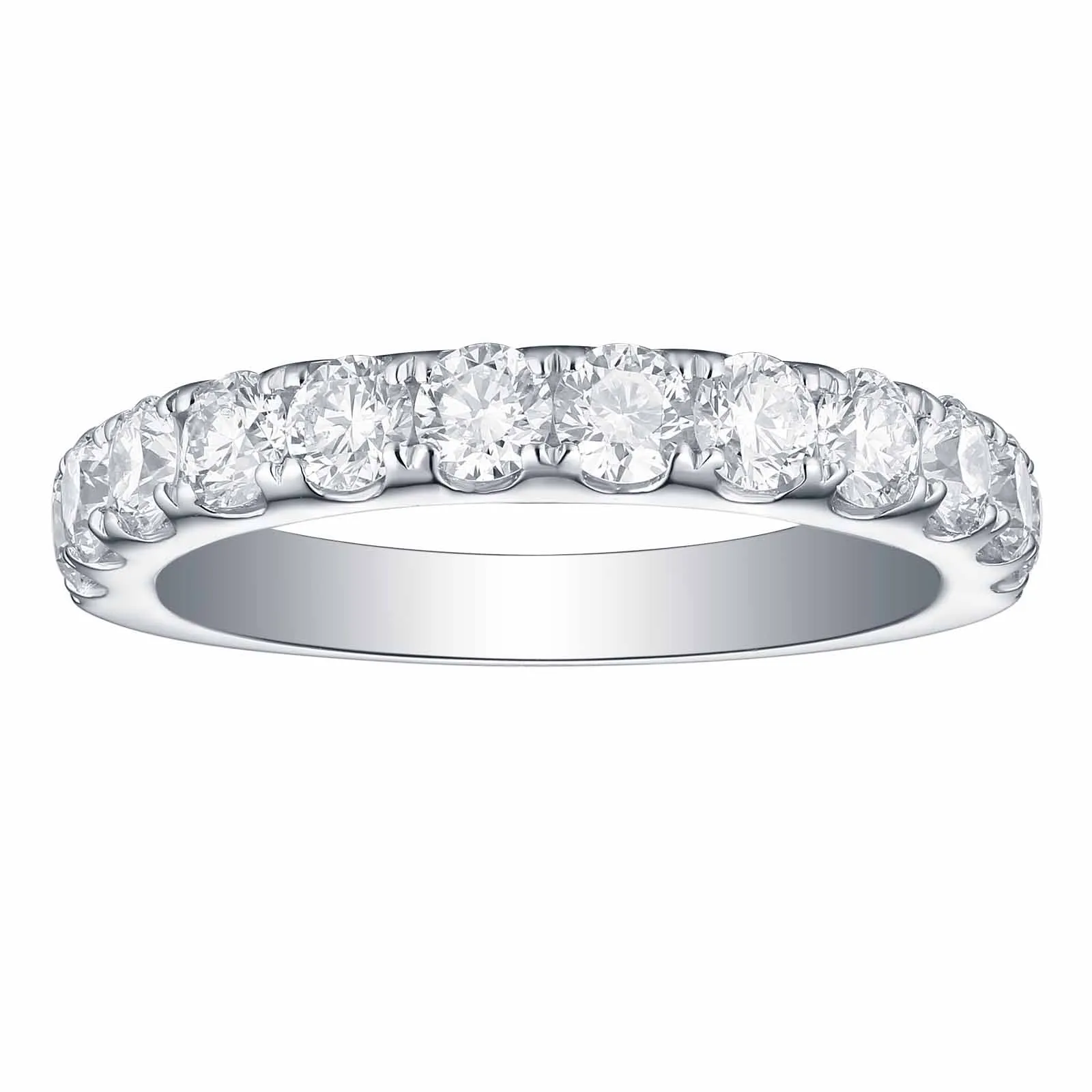 Smiling Rocks Lab Grown Diamond Half Eternity Band (1.5 ctw) - SRR-00015WHT