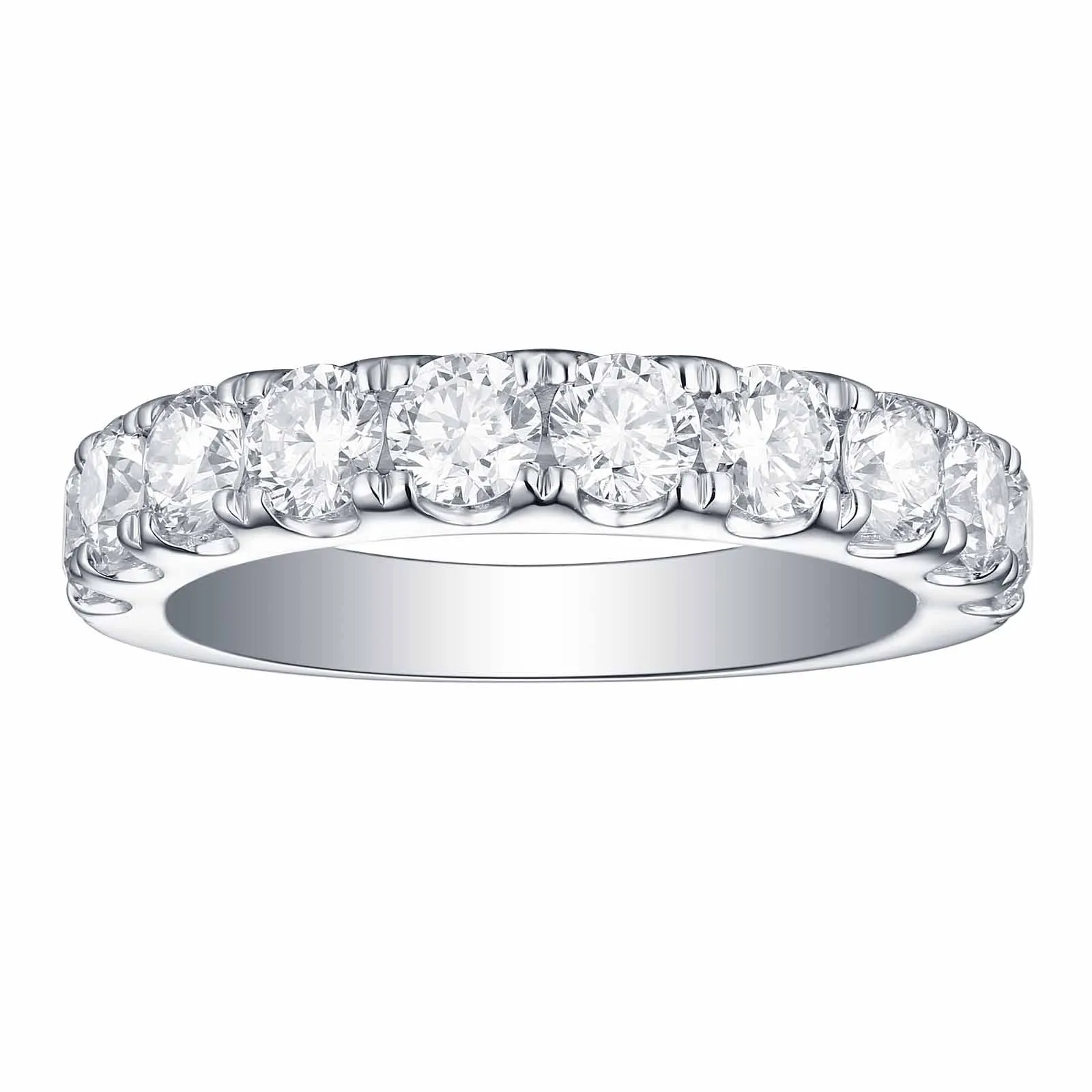 Smiling Rocks Lab Grown Diamond Half Eternity Band (2 ctw) - SRR-00016WHT