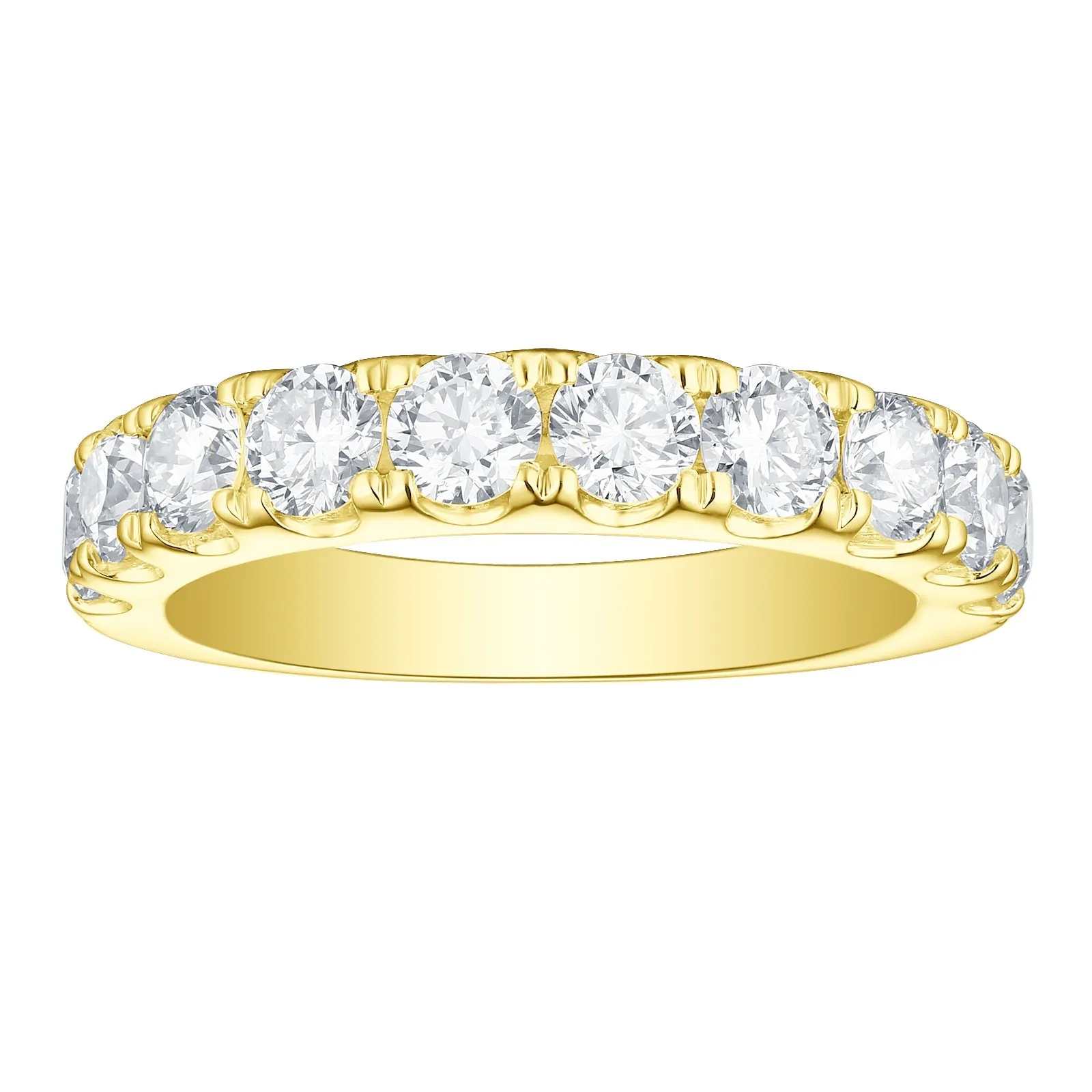 Smiling Rocks Lab Grown Diamond Half Eternity Band (2 ctw) - SRR-00016WHT