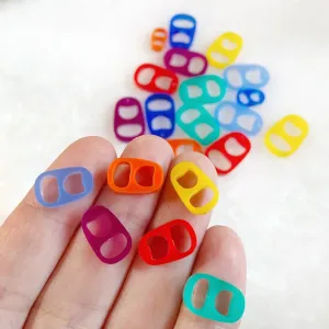 Soda pop tabs charms / anillas de latas / 10 Pieces, 15mm