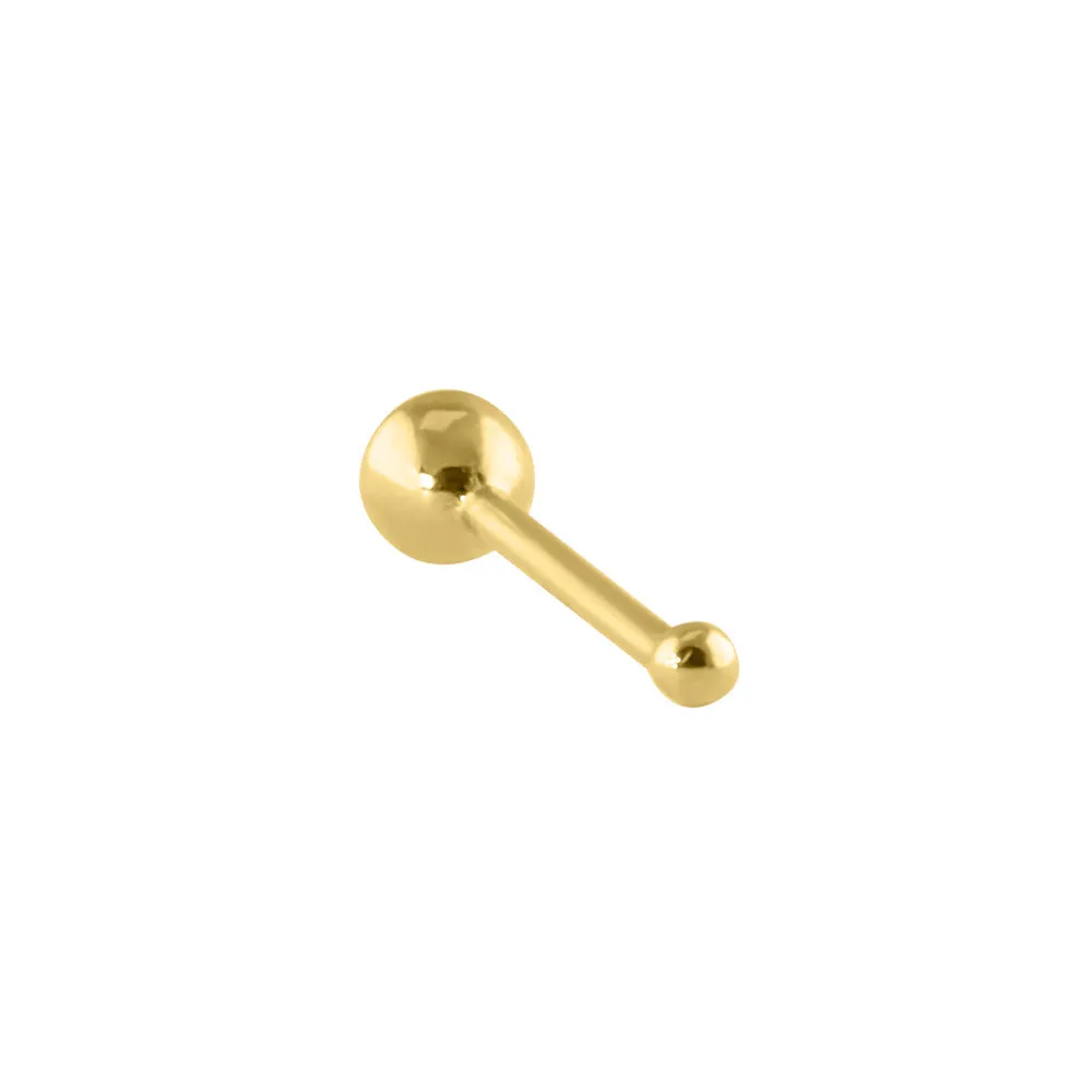 Solid 14K Gold Sapphire CZ Nose Stud
