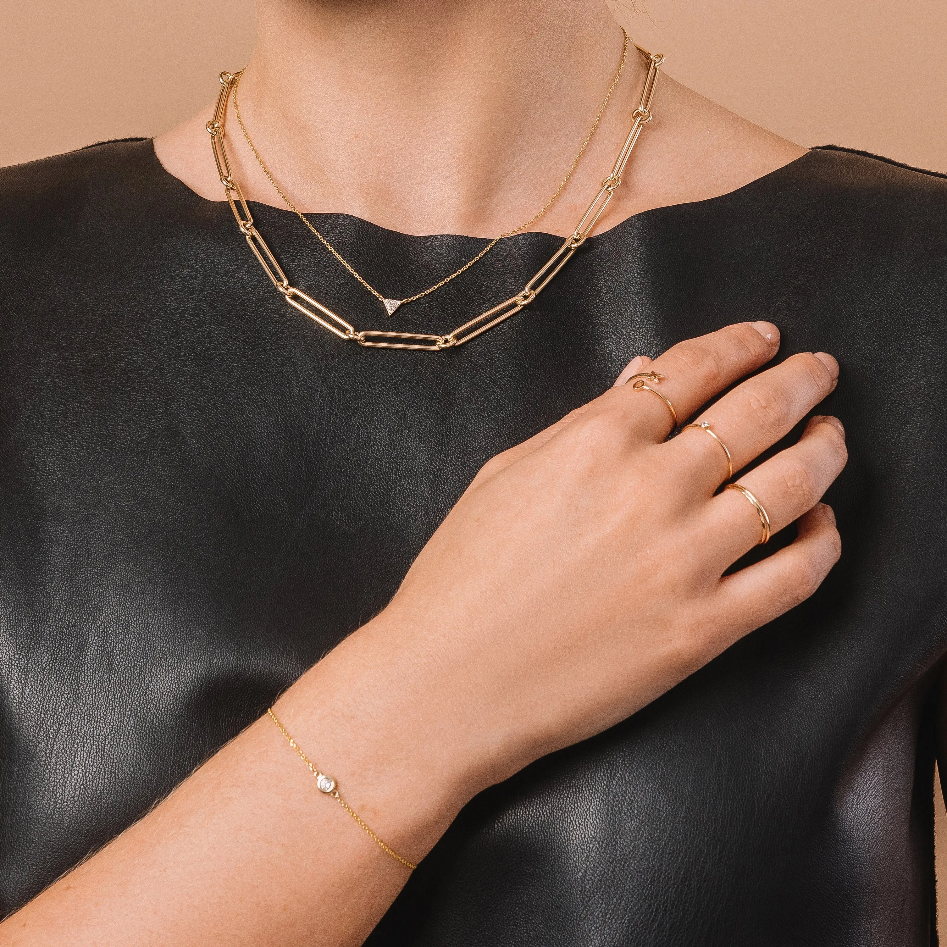 Solid Gold Stacking Ring, 14k