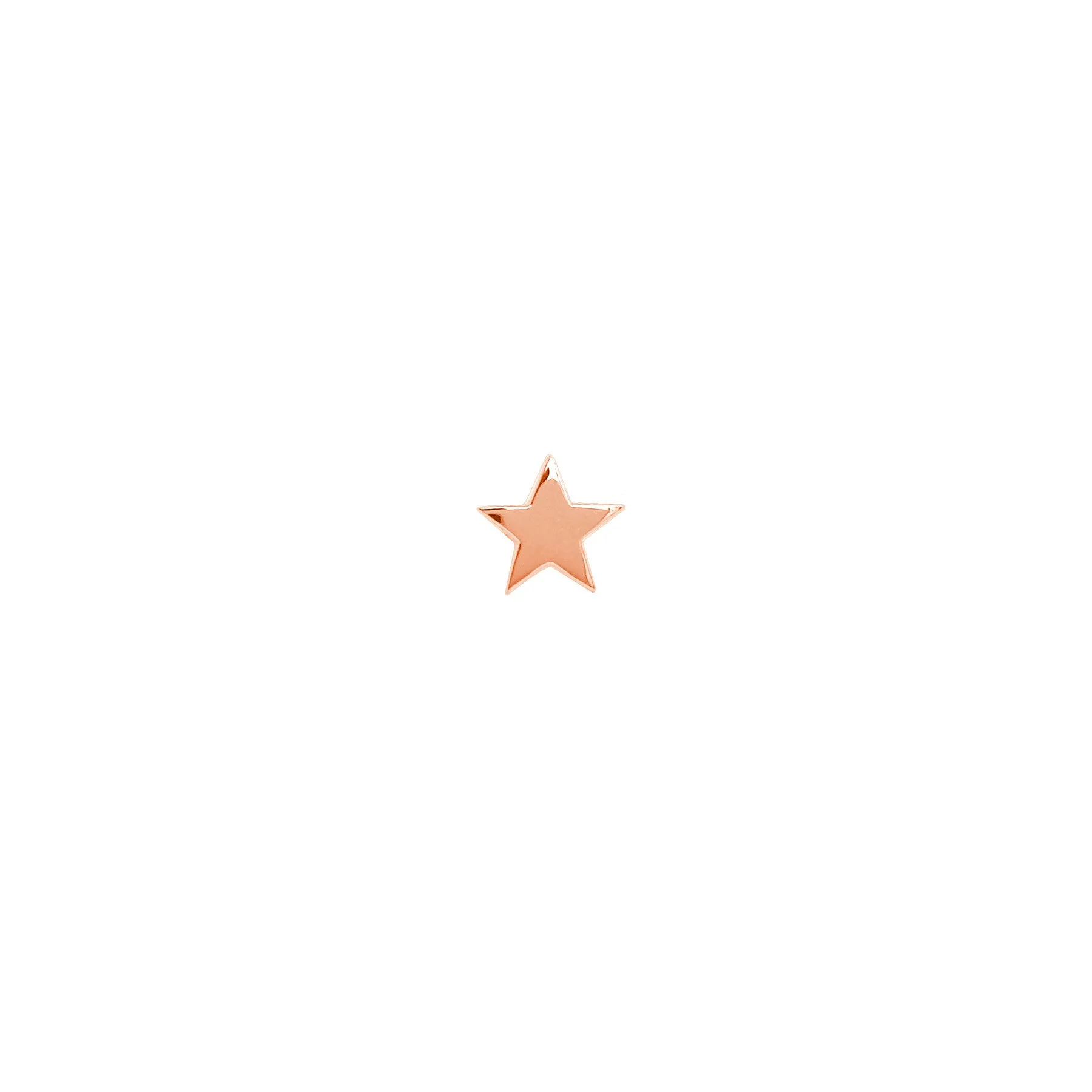 Solid Gold Star Stud Earring