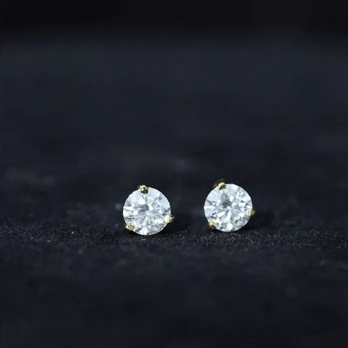 Solitaire Lab Grown Diamond Martini Stud Earrings
