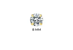 SOLITAIRE STUD (8MM-GOLD)