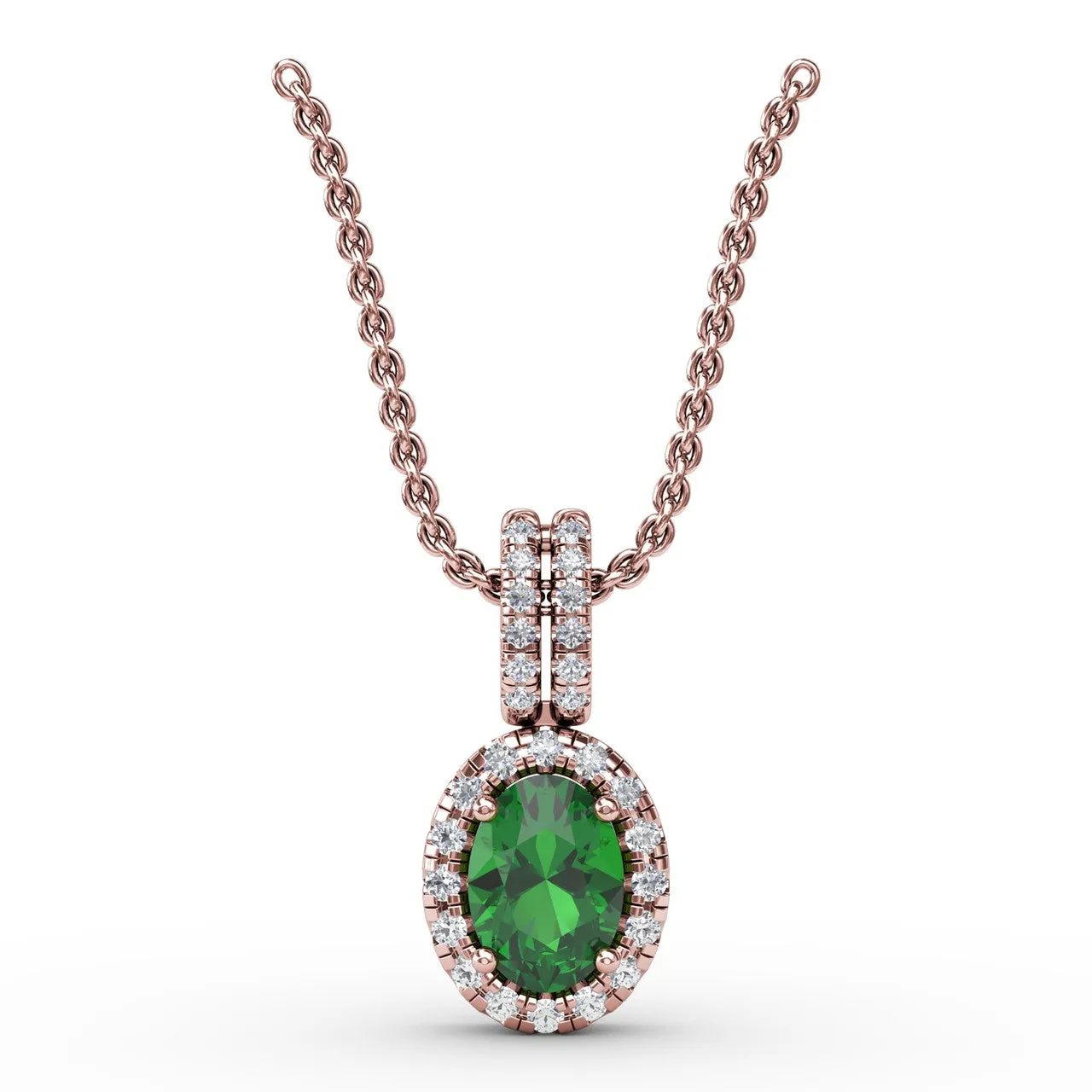 Sophisticated Emerald and Diamond Pendant