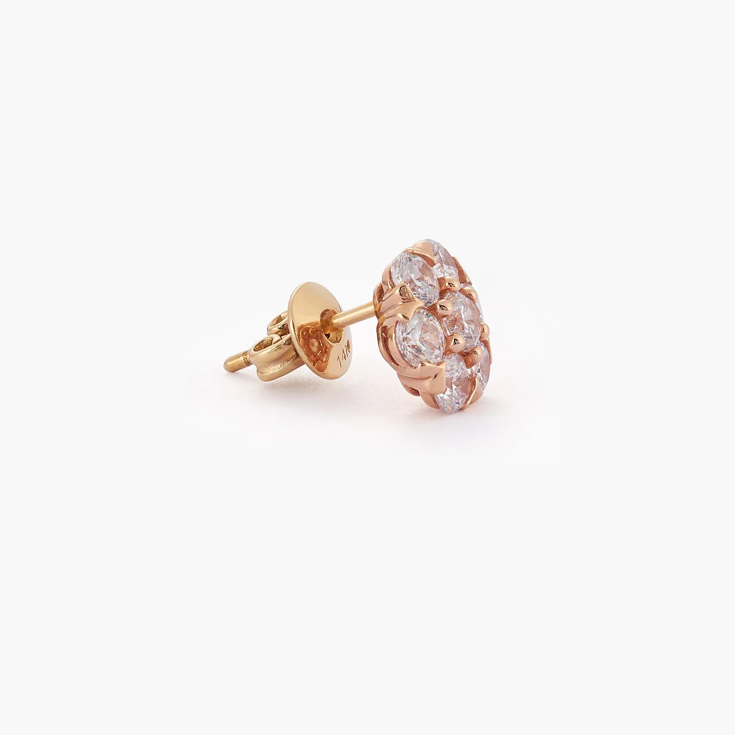 Sparkle Halo Stud Earrings With Moissanite Diamonds