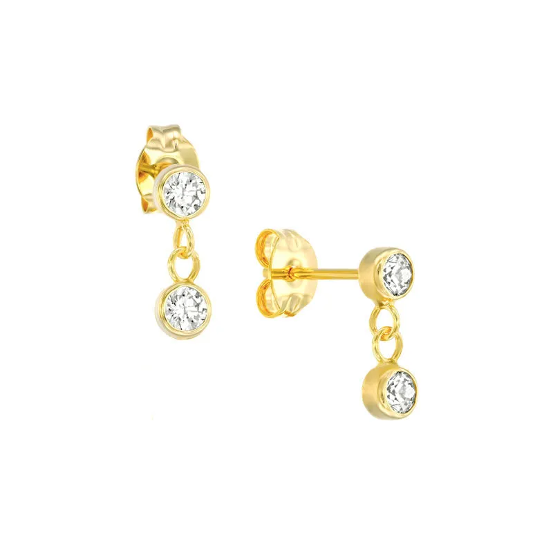 Sparkling CZ Stud Earrings