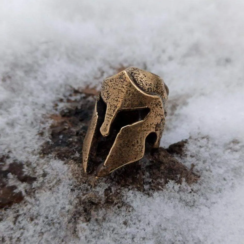 Spartan helmet paracord bead