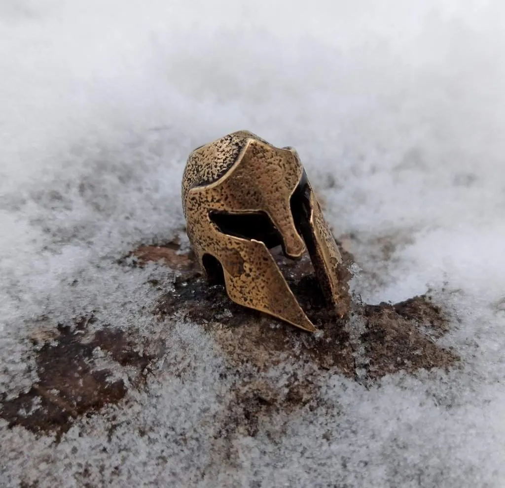 Spartan helmet paracord bead