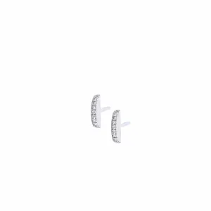 Sphere Slice Diamond Stud Earrings