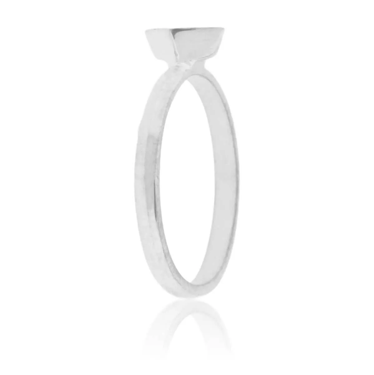 Square On Point Coral Inlay Ring