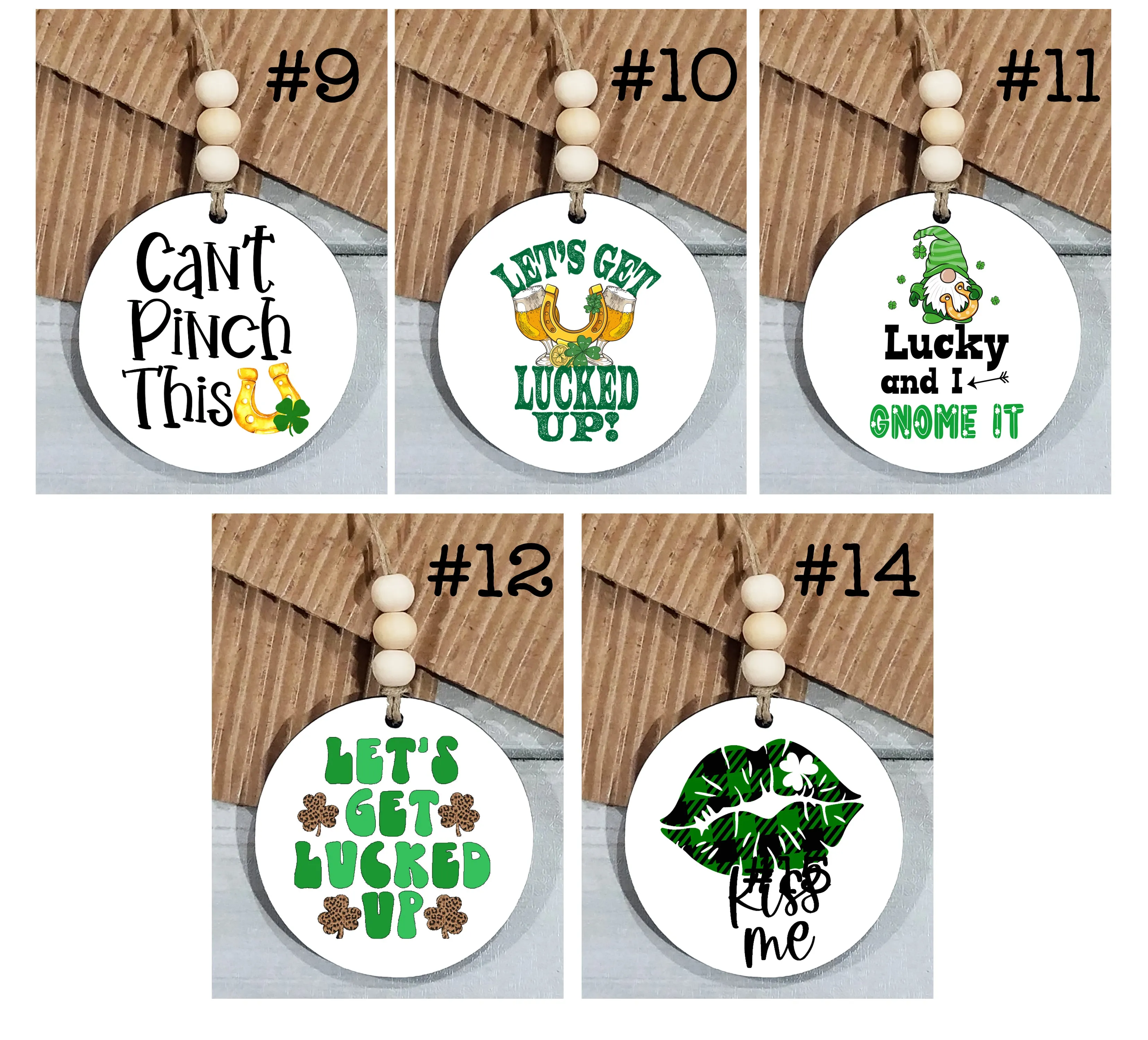 St. Patrick's Day Car Charms & Keychain (No Border) - Wholesale