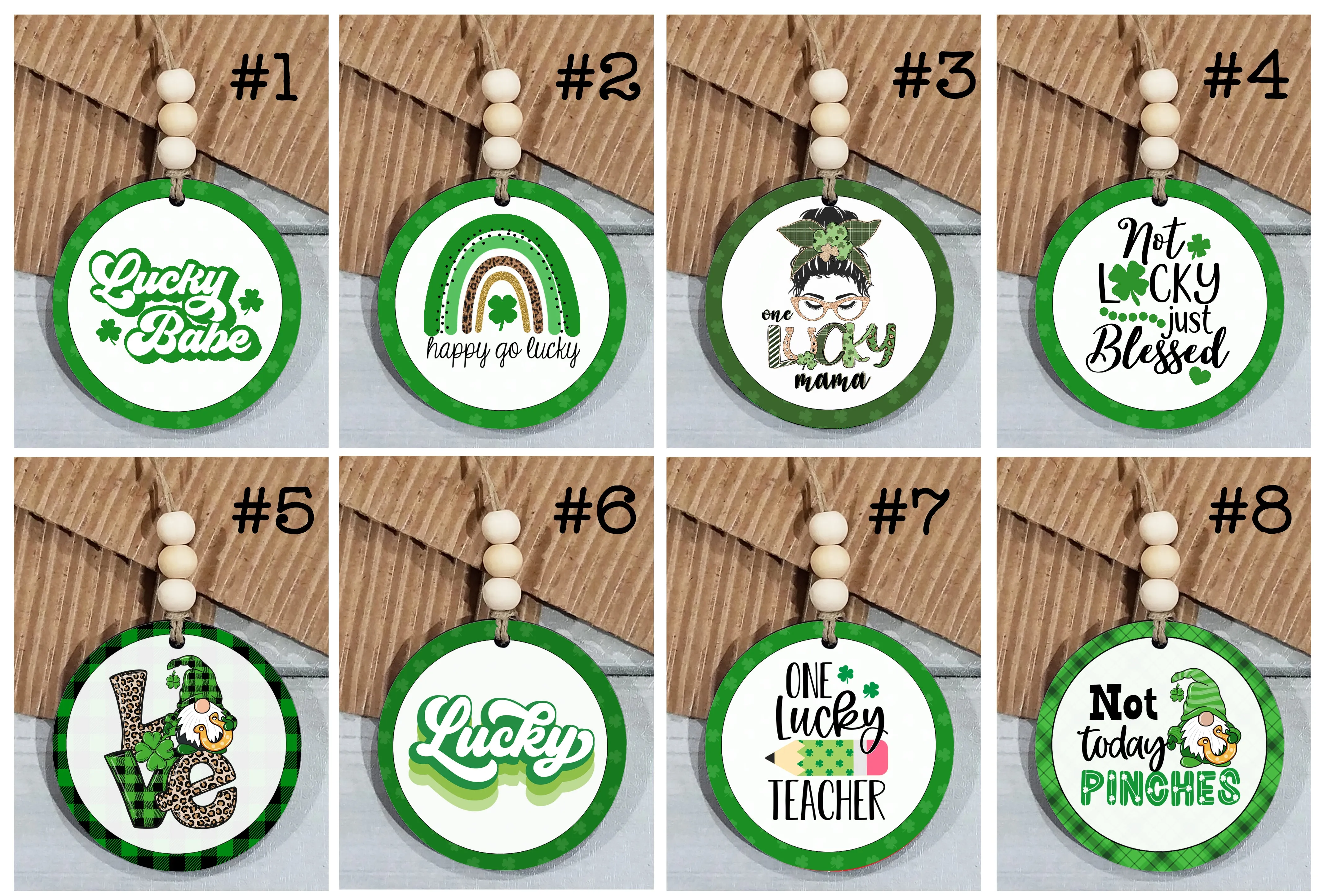 St. Patrick's Day Car Charms & Keychain (w/ Border) - Wholesale