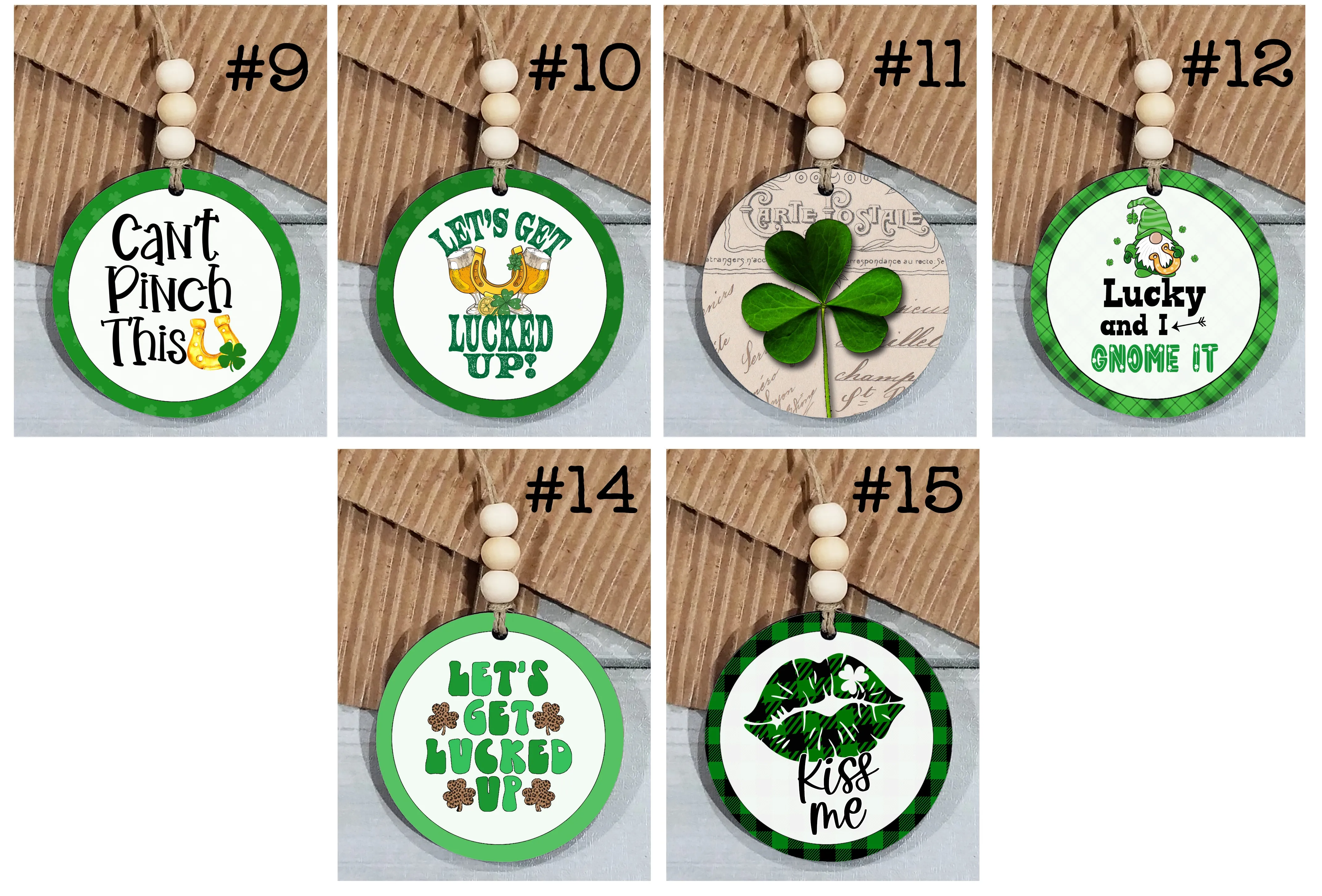 St. Patrick's Day Car Charms & Keychain (w/ Border) - Wholesale
