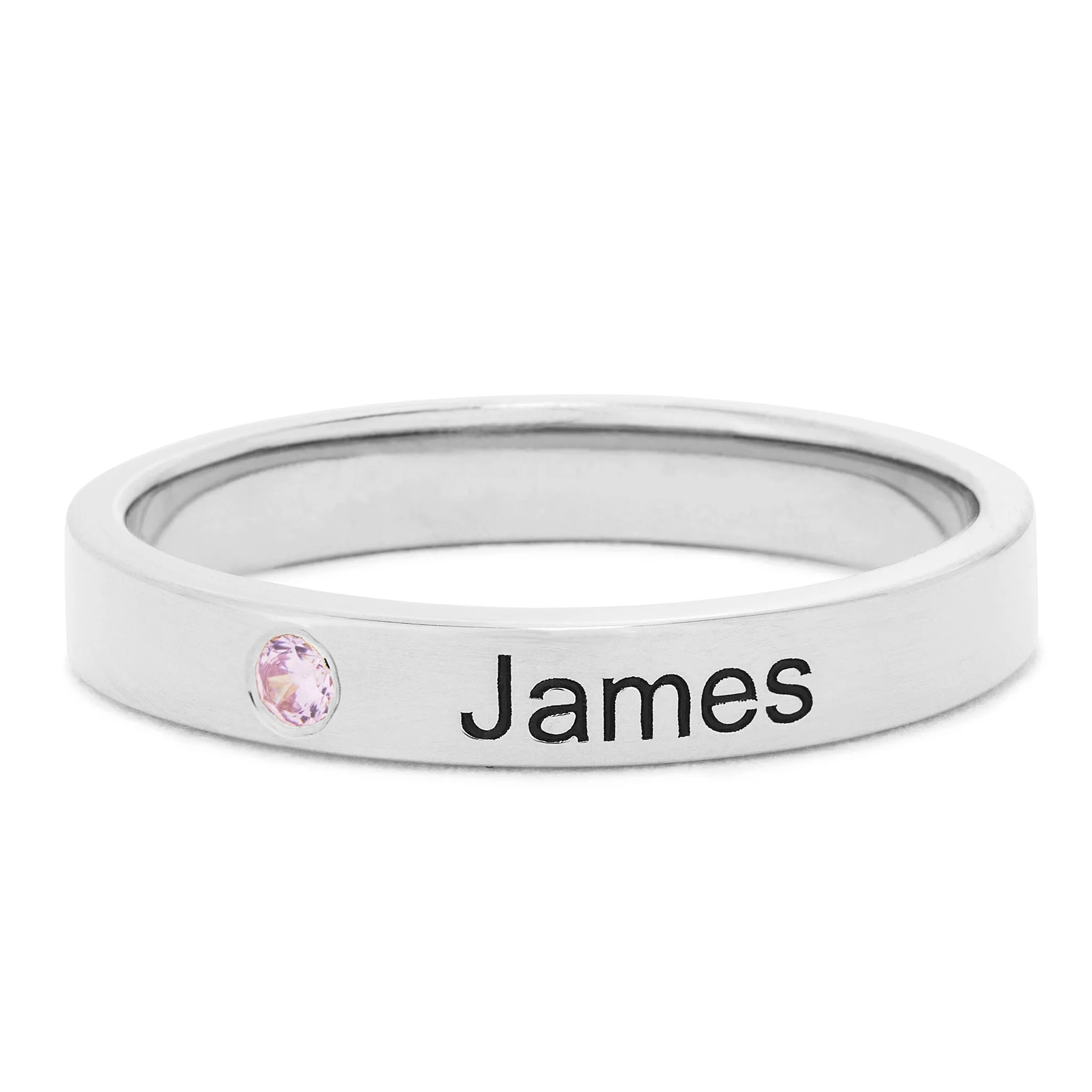 Stackable Birthstone Name Rings (3 Pack)