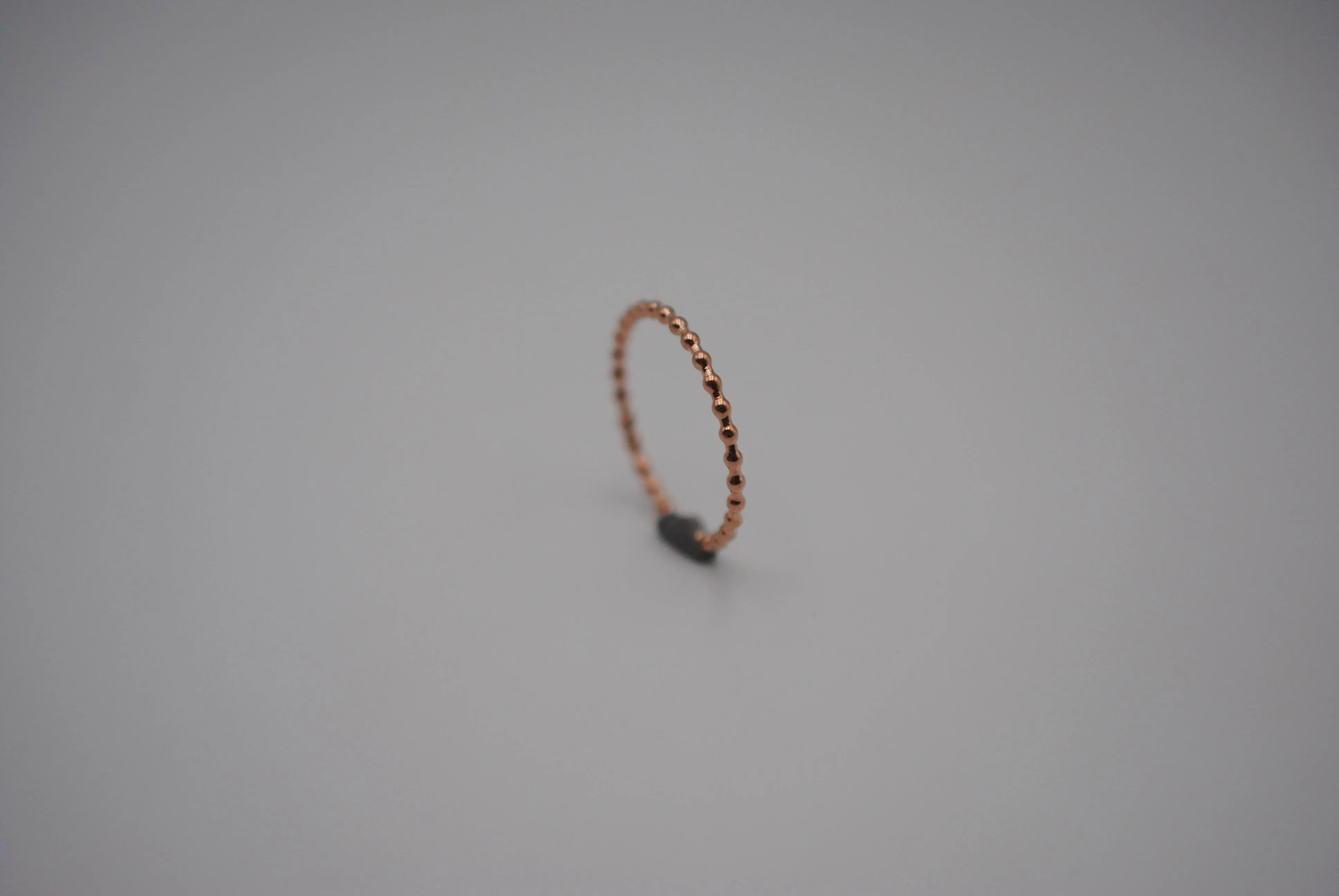 Stacking Ring: Bubble Texture, Rose Gold Finish, Thin Width