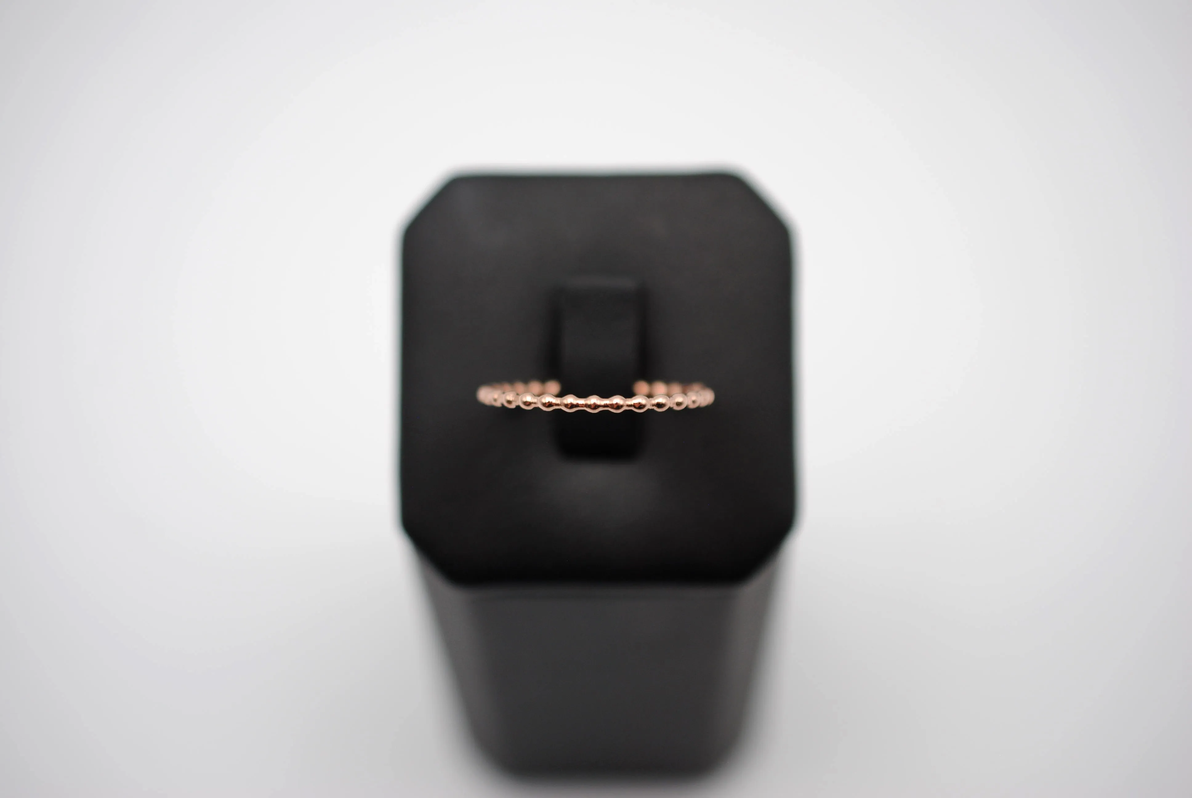 Stacking Ring: Bubble Texture, Rose Gold Finish, Thin Width
