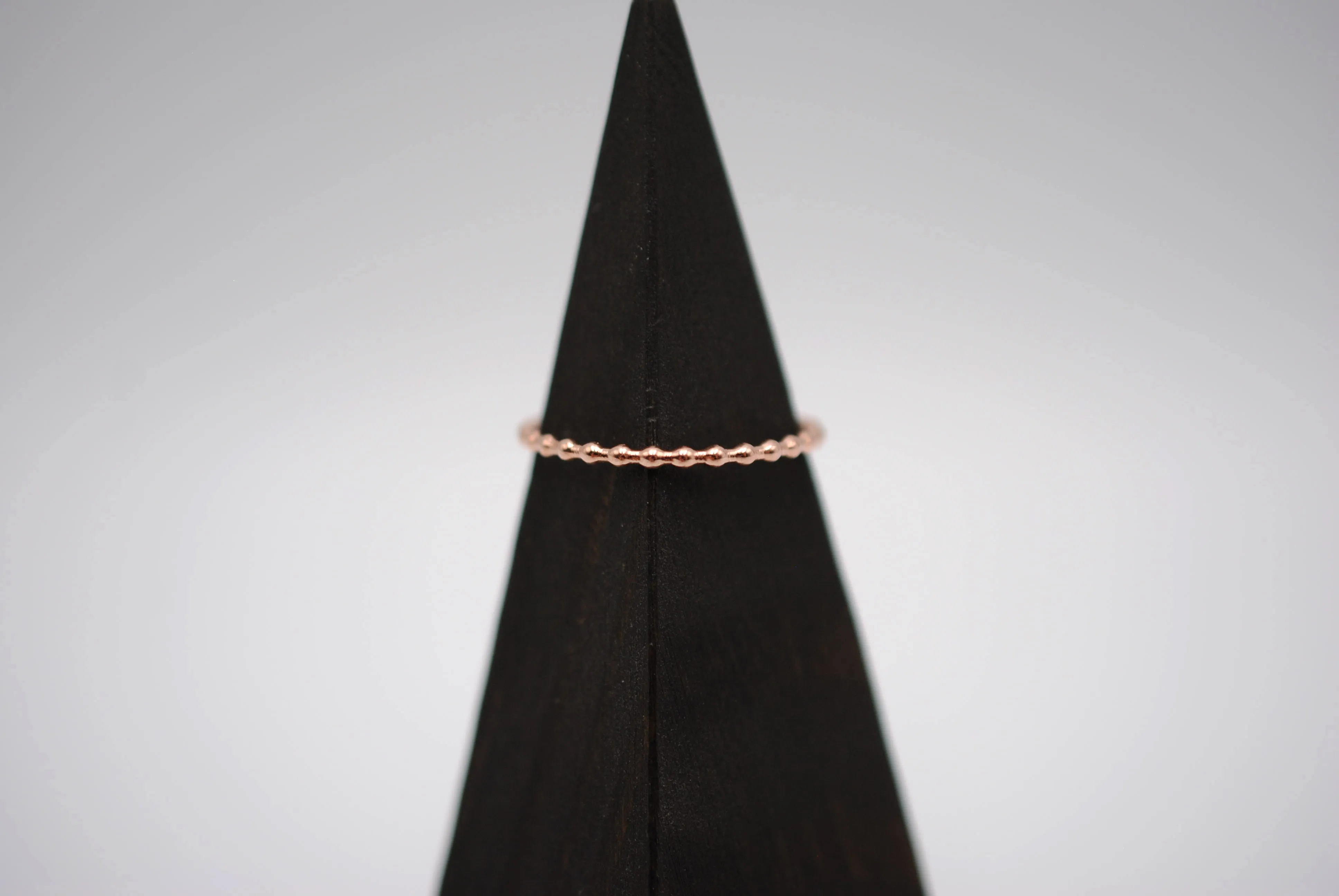 Stacking Ring: Bubble Texture, Rose Gold Finish, Thin Width