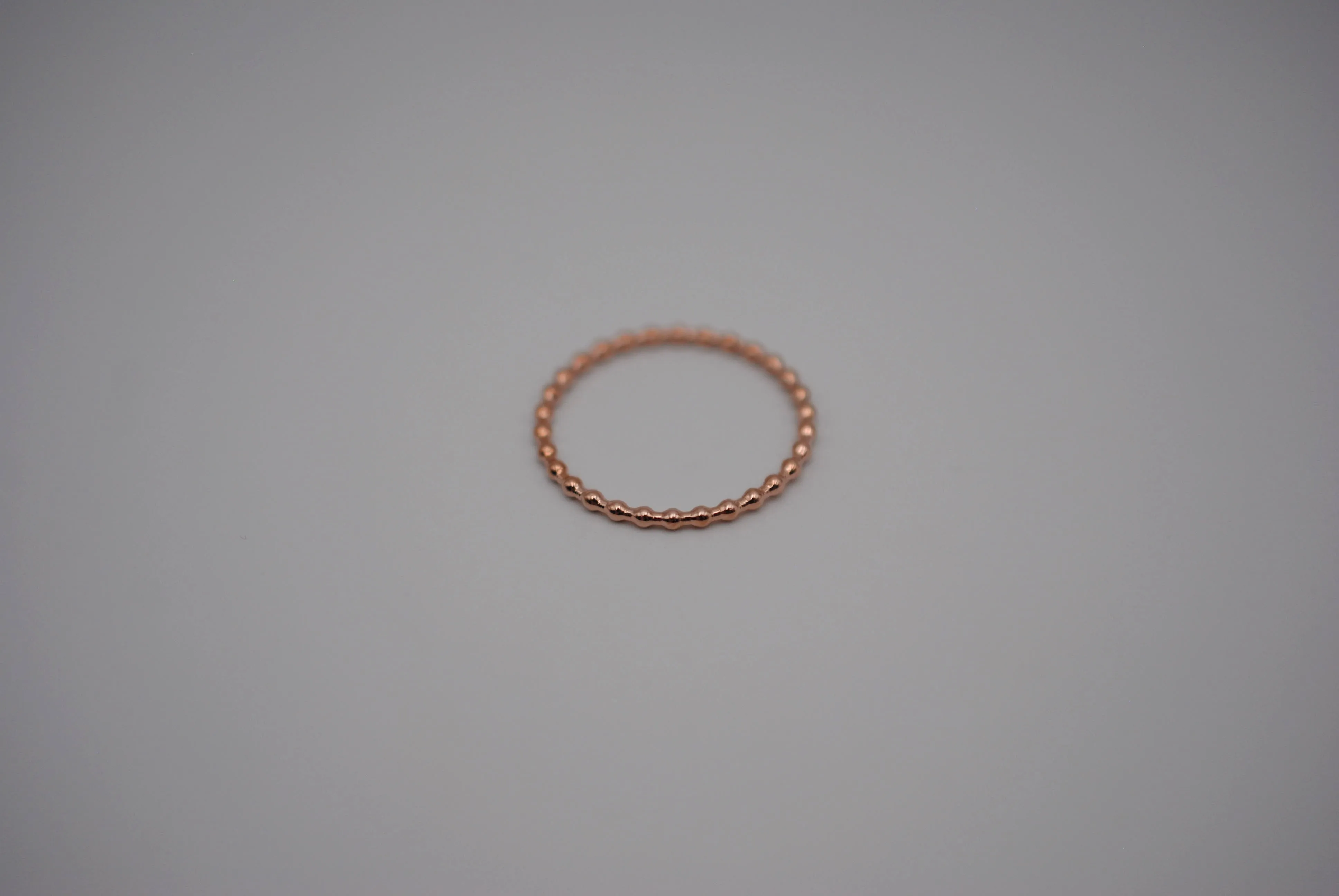 Stacking Ring: Bubble Texture, Rose Gold Finish, Thin Width