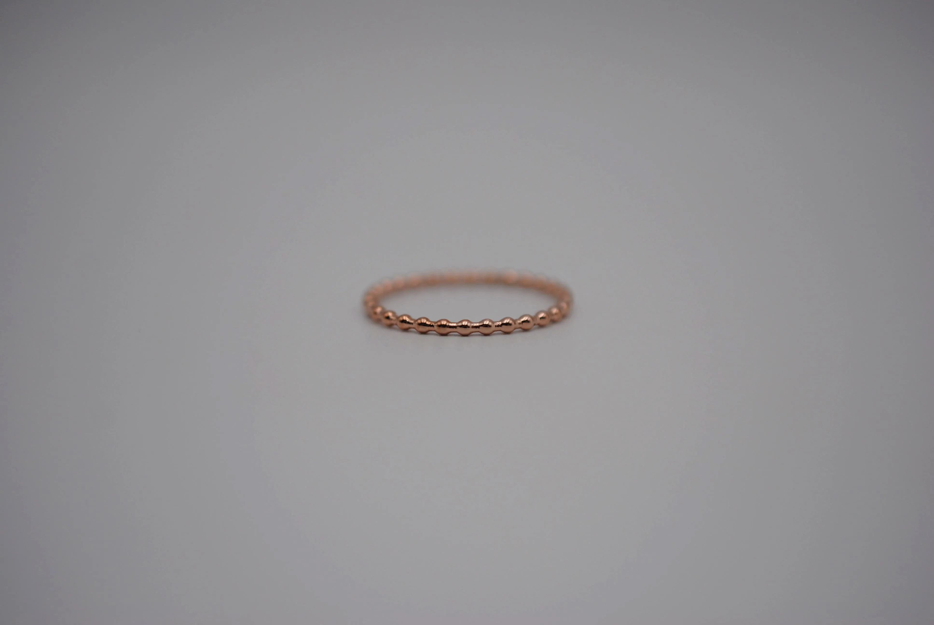 Stacking Ring: Bubble Texture, Rose Gold Finish, Thin Width