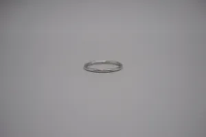Stacking Ring: Hammered Texture, White Gold, Medium Width